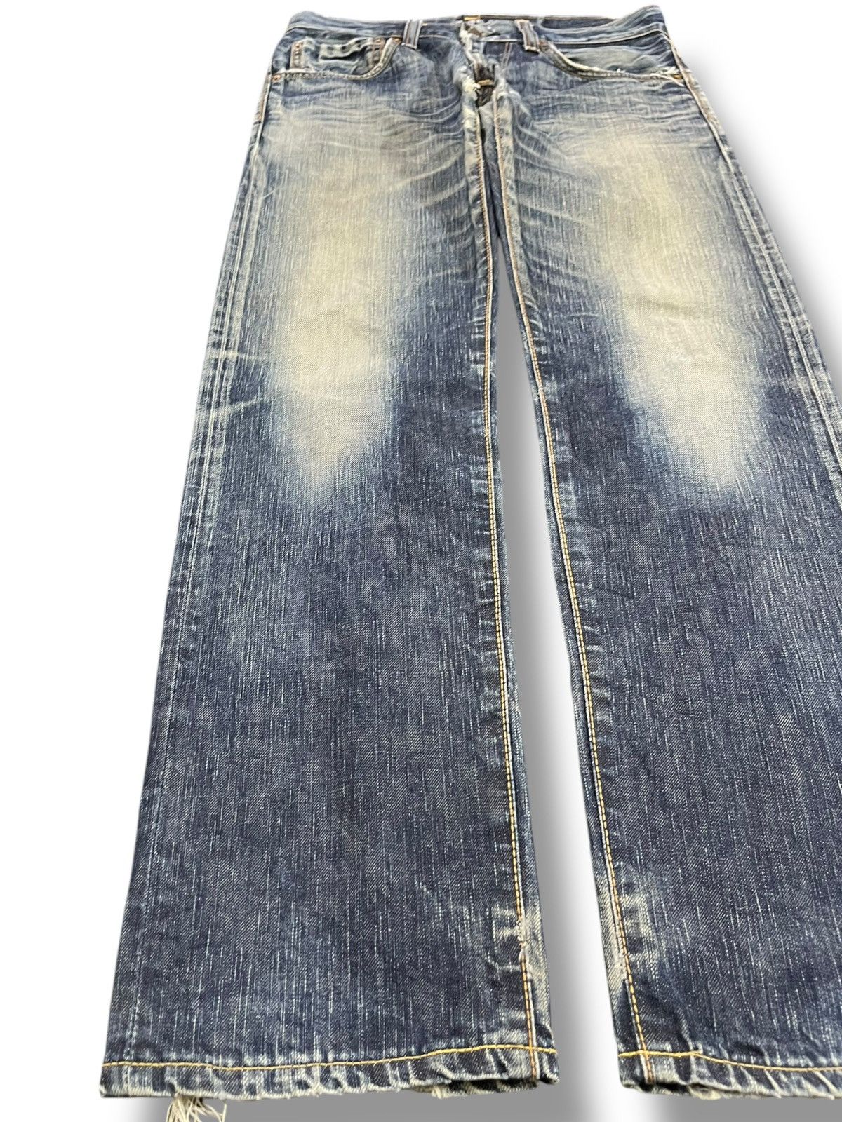 Edwin × Japanese Brand × Le Grande Bleu (L.G.B.) Vintage Edwin 503 Grunge Faded Denim Size US 32 / EU 48 - 3 Thumbnail