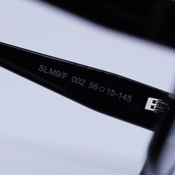 Saint Laurent Paris Saint Laurent SL M9/F 002 Sunglasses Shiny Black Square Size ONE SIZE - 7 Thumbnail