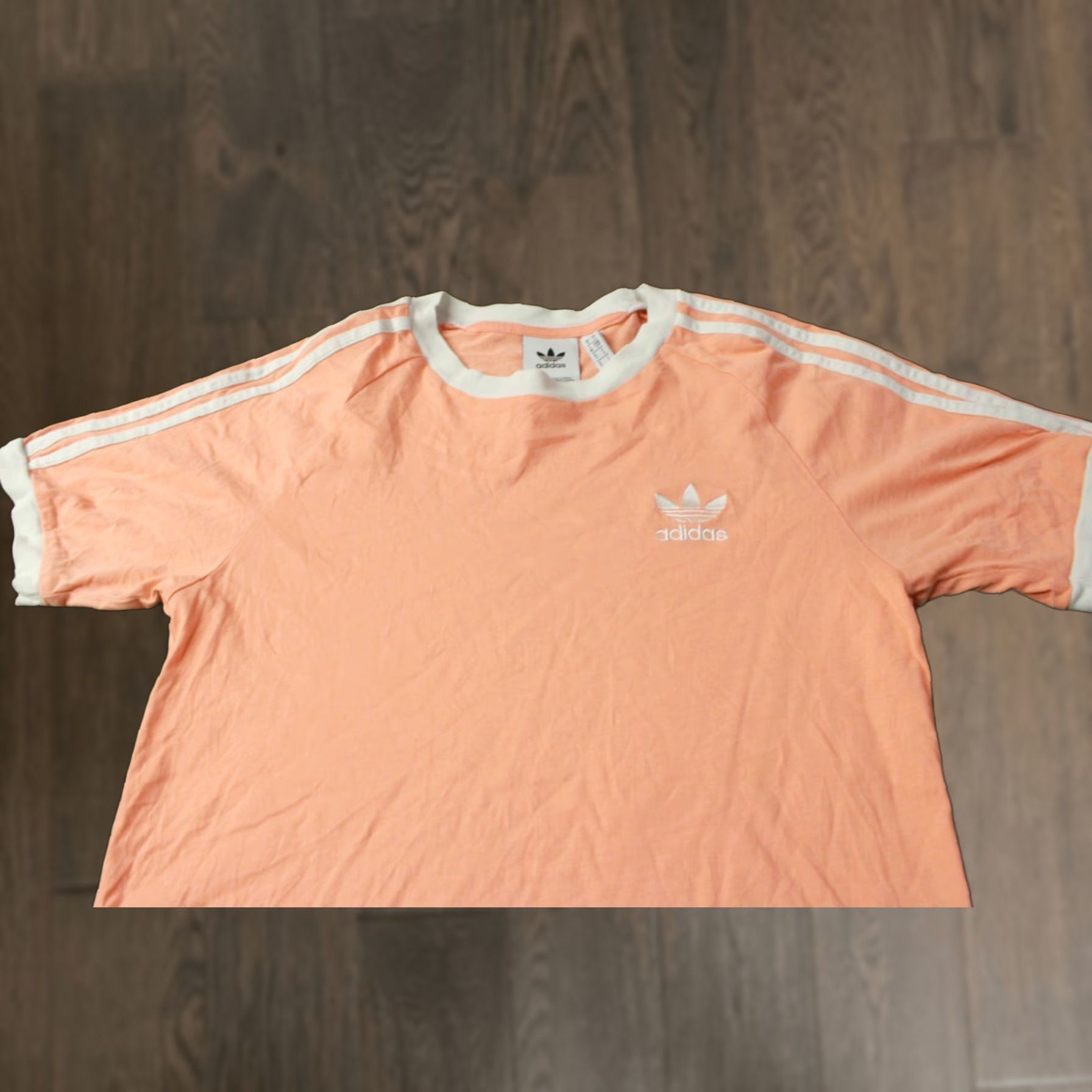 Adidas ADIDAS ORIGINAL Men T-Shirt Short Sleeve Jersey Logo Casual Peach and White 2020 00s 2020 Adult M Size M Mens Clothing Shirt Size US M / EU 48-50 / 2 - 1 Thumbnail