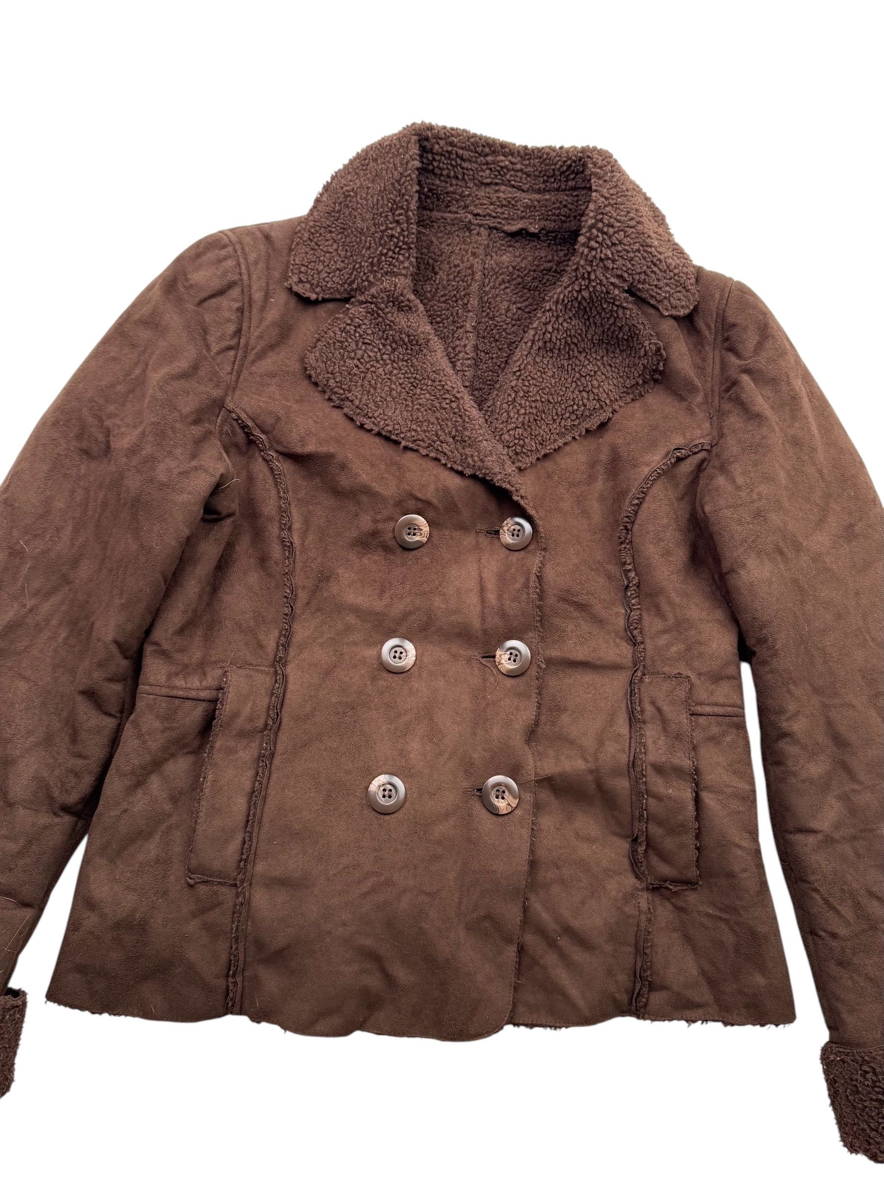 Japanese Brand Vintage Faux Sheepskin Cropped Jacket W75(V9) Size M / US 6-8 / IT 42-44 - 2 Thumbnail