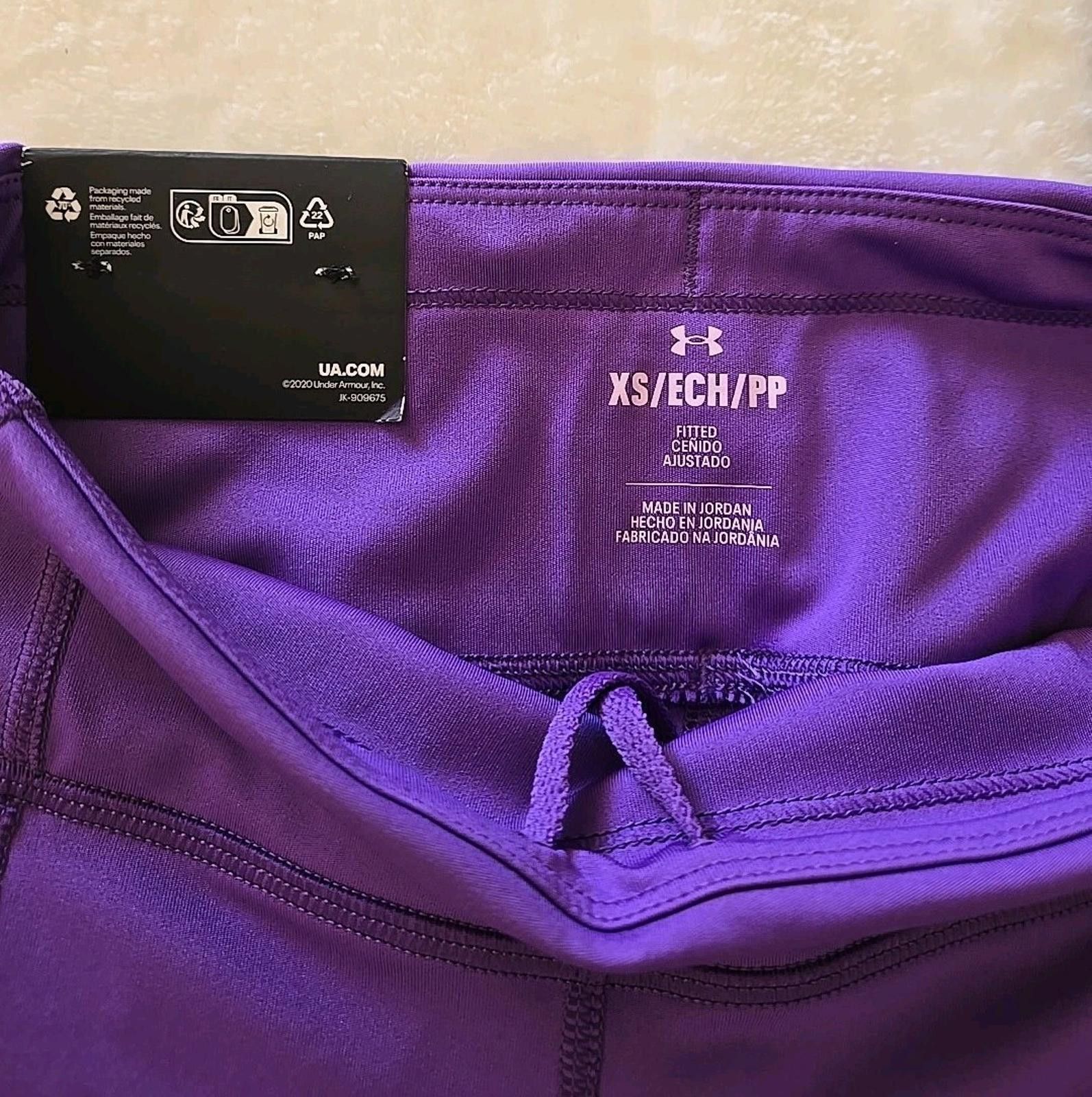 Under Armour UNDER ARMOUR WOMEN'S XS FLY FAST Running Leggings Purple NWT Size 26" / US 2 / IT 38 - 3 Thumbnail
