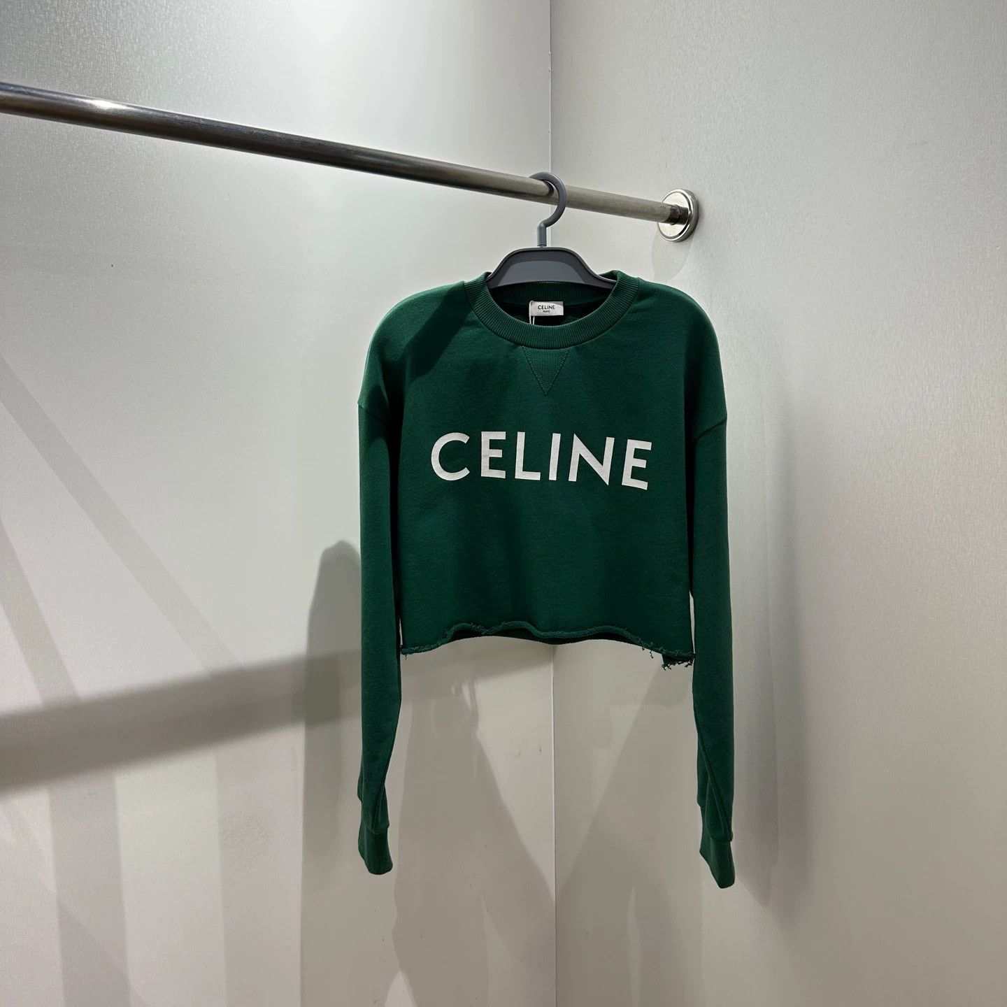 Celine Celine Logo Short Long Sleeve Sweatshirt M Cotton Size M / US 6-8 / IT 42-44 - 1 Thumbnail