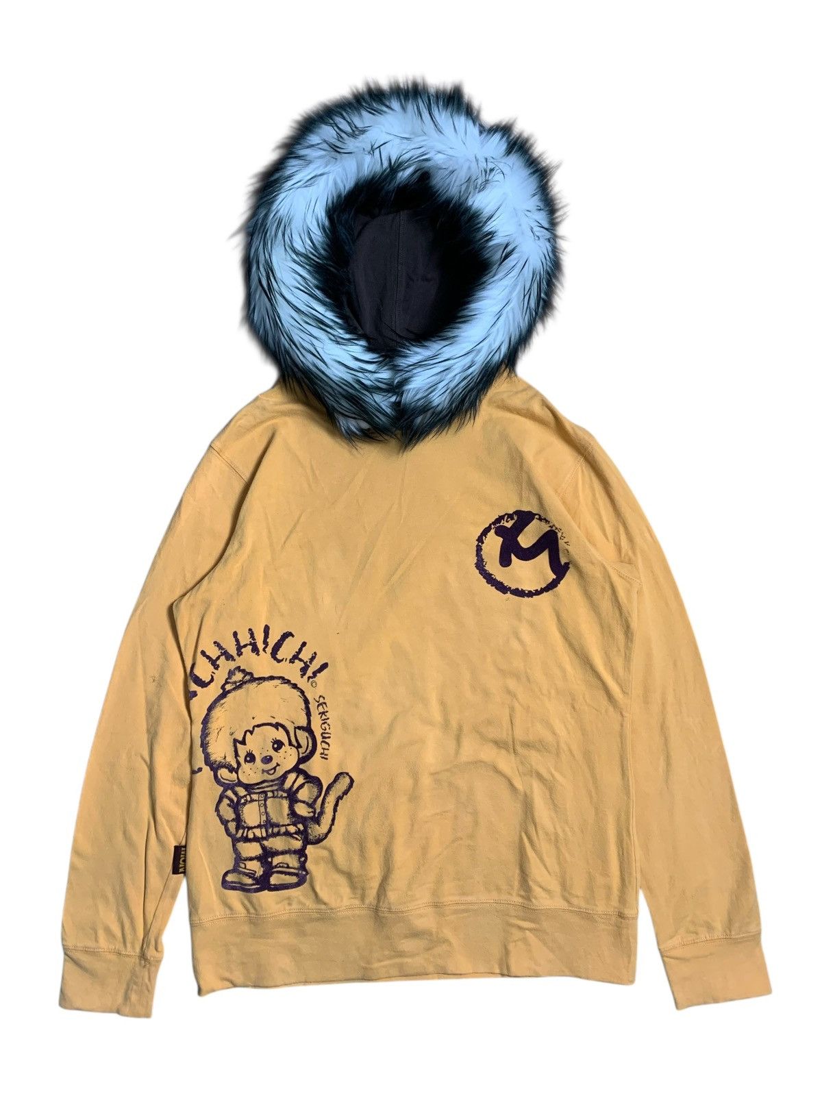 VINTAGE MONCHHICHI FUR HOODIE ANIME AND CARTOON NETWORK