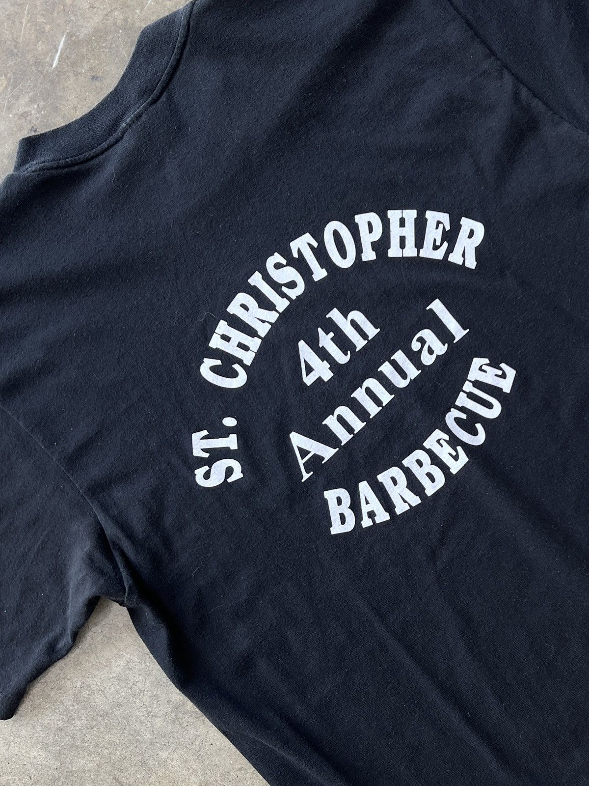 Vintage Vintage 90s St. Christopher BBQ Food Single Stitch Tee Large Size US L / EU 52-54 / 3 - 1 Thumbnail