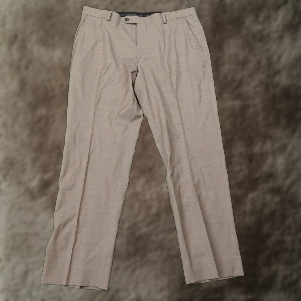 Jos. A. Bank Vintage Jos. A. Bank Dress Pants Men's Regular Fit 36x28 Flat Front Brown Office Formal Size US 36 / EU 52 - 1 Thumbnail