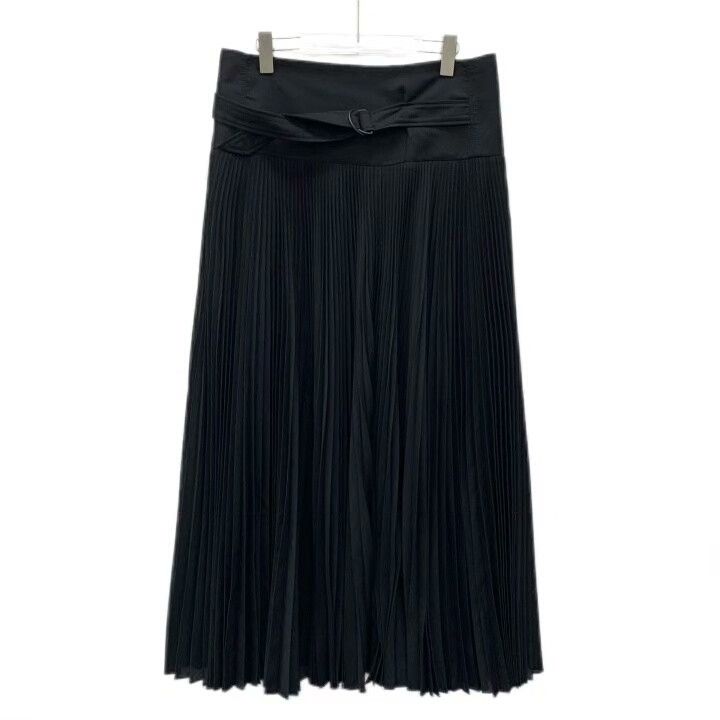 Brunello Cucinelli Brunello Cucinelli Black Belt Pleated Skirt Size 36" / US 14 / IT 50 - 1 Thumbnail