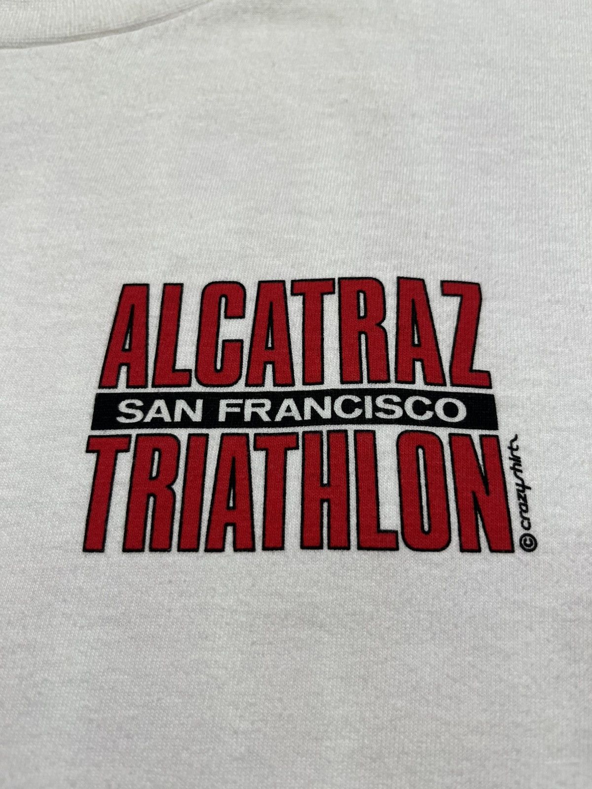 Vintage Vintage 90’s Alcatraz Triathlon single snitch heavy boxy tee Size US M / EU 48-50 / 2 - 5 Thumbnail