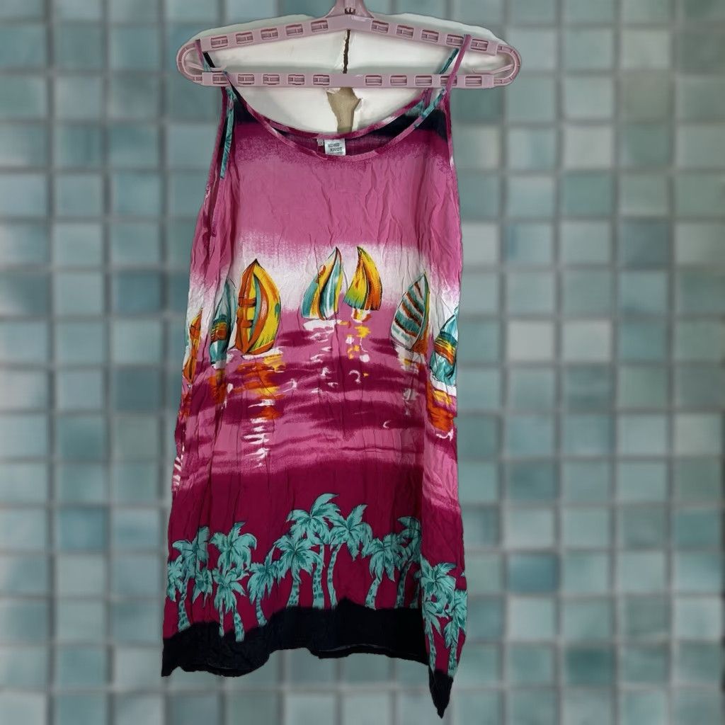 Vintage KOKO Knot Sailing Swim Beach Dress Womens Size S Pink Sleeveless Size S / US 4 / IT 40 - 1 Thumbnail