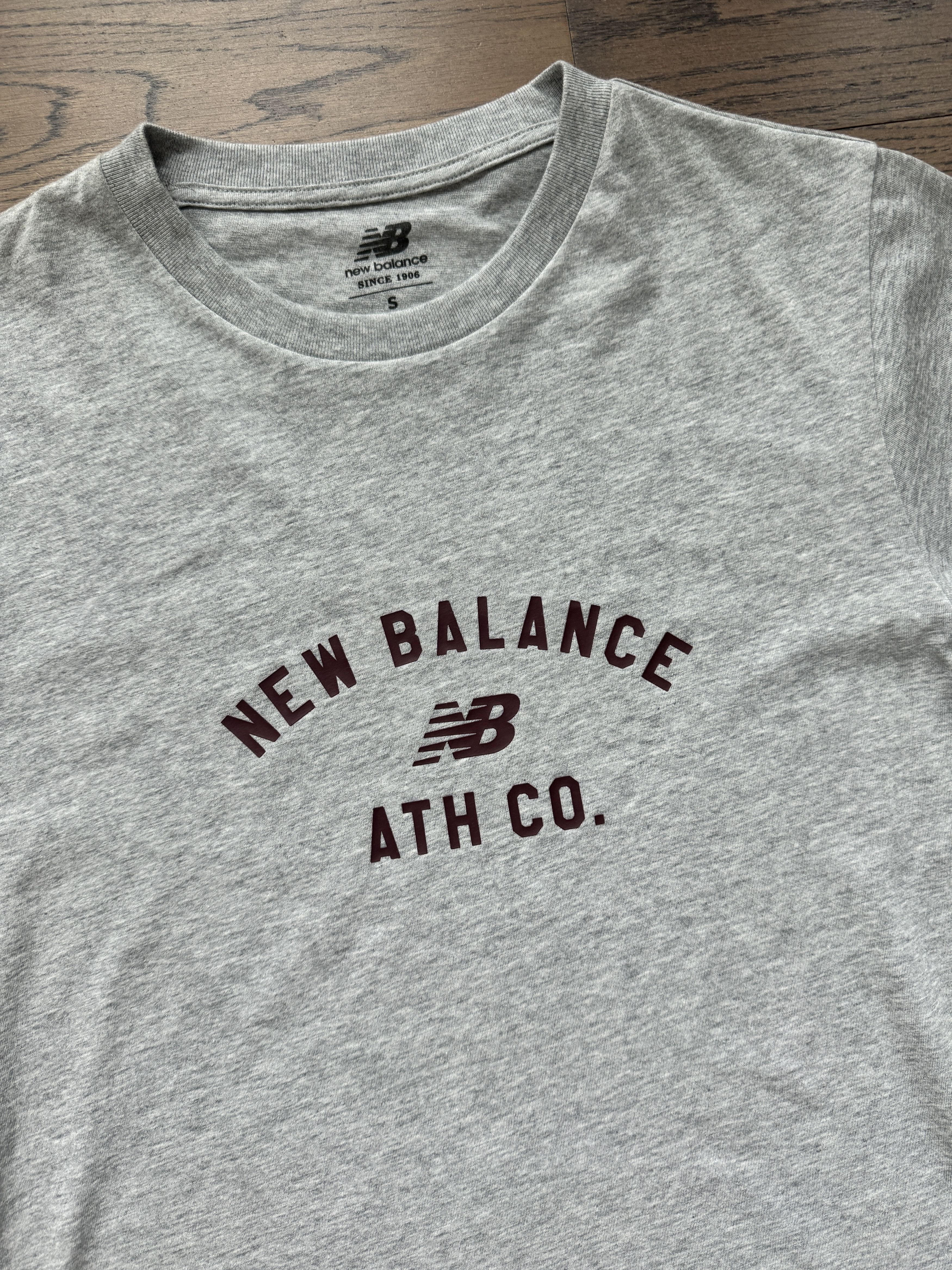 New Balance New Balance USA Athletic Co. Mens Melange Grey Sport T Shirt Size US S / EU 44-46 / 1 - 10 Thumbnail