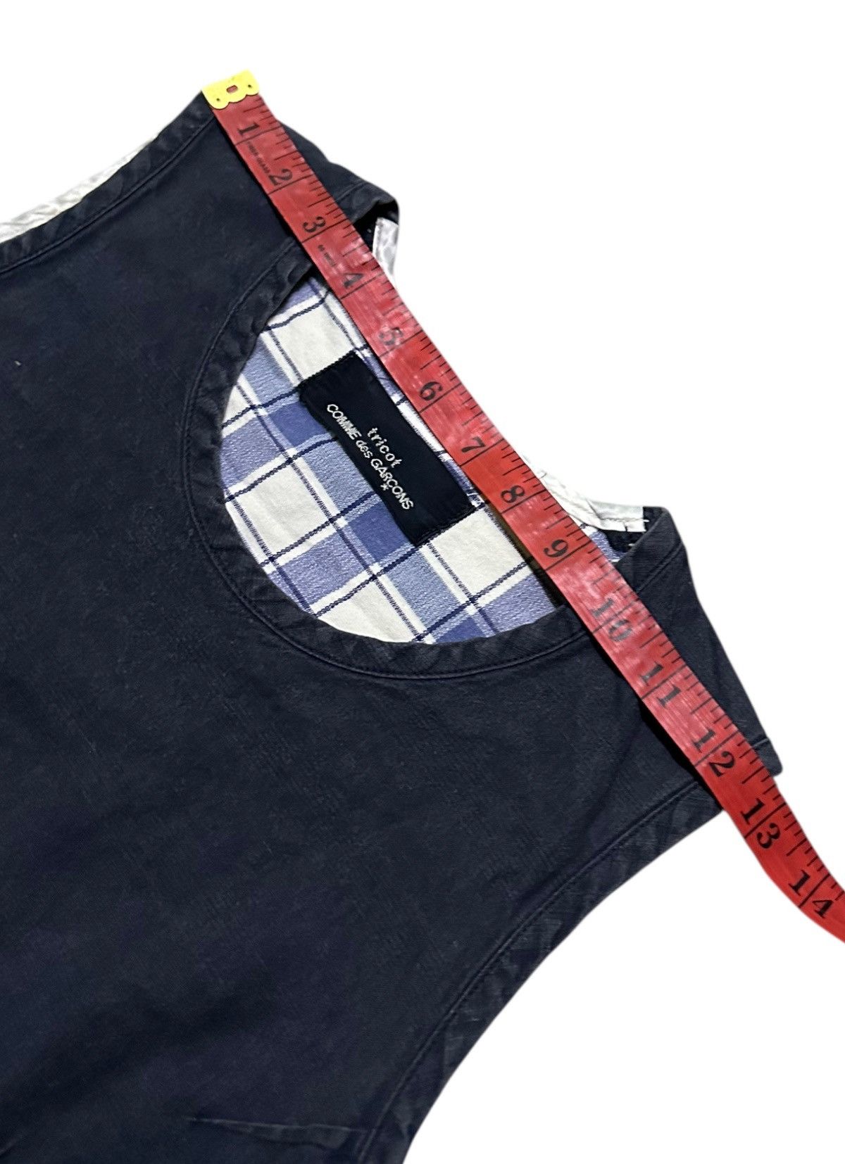 Tricot Comme des Garcons Vintage Comme des Garçons Tricot sleeveless navy blue dress Size M / US 6-8 / IT 42-44 - 11 Thumbnail
