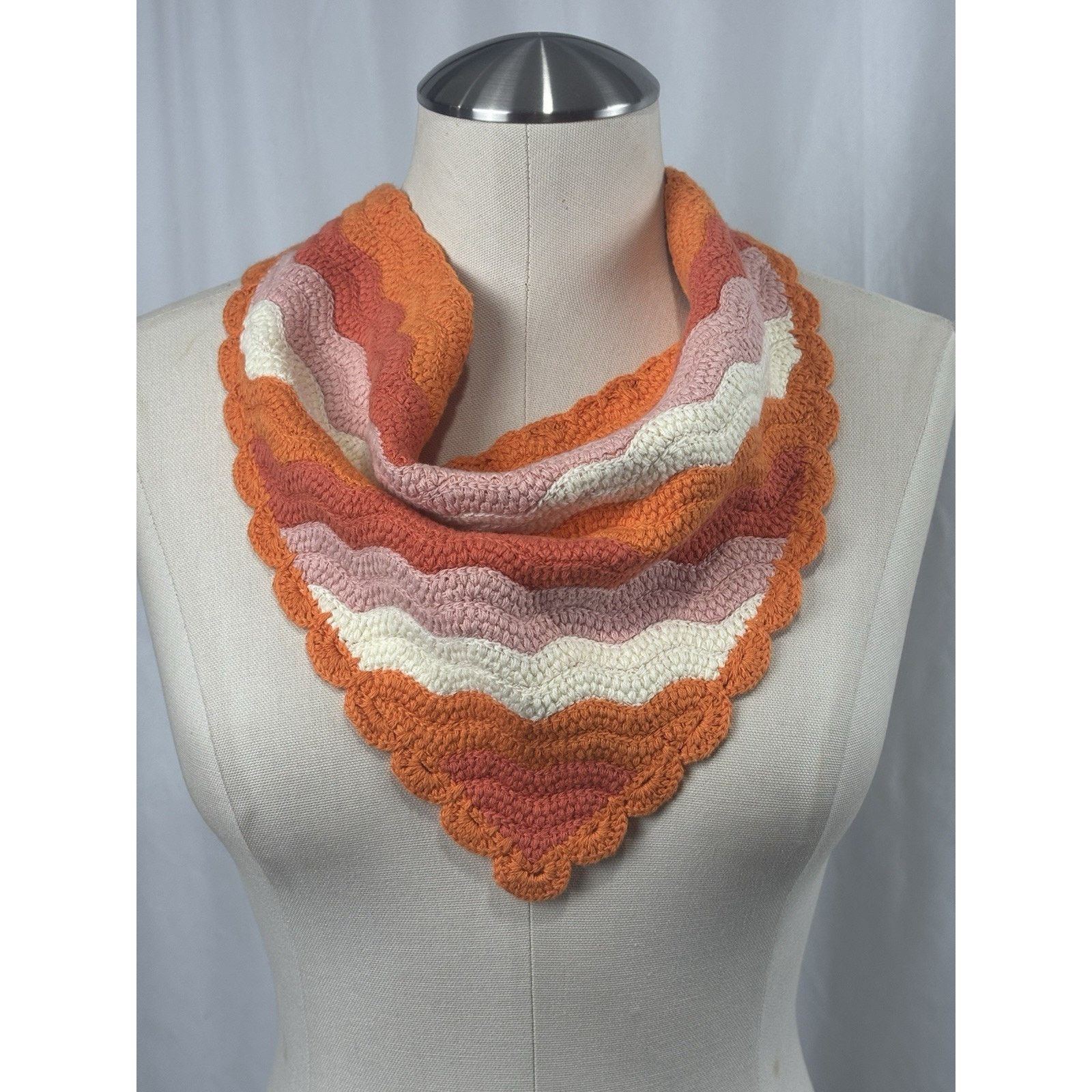 Target Basics NWT Sunday State Knit Triangle Crochet Hair Scarf Size ONE SIZE - 2 Thumbnail