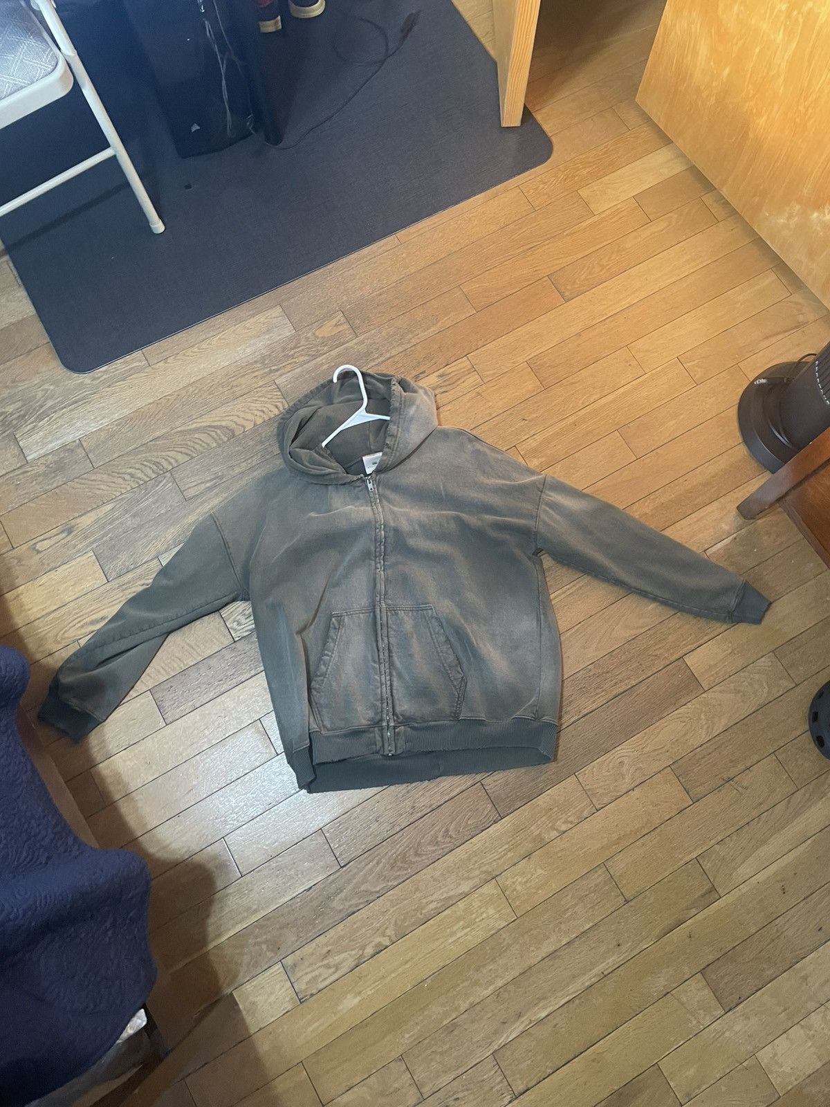 MOOJIMOOJIUS OVERSIZED ZIP UP HOODIE AGED BLACK | Grailed