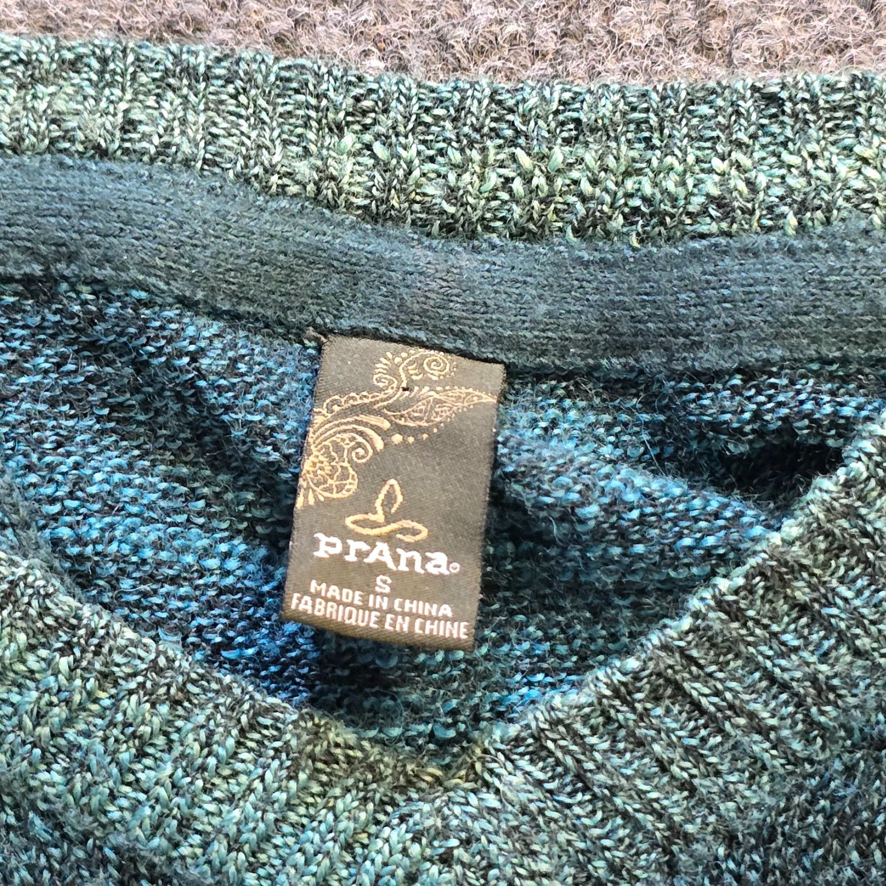 Prana Prana Sweater Womens Size Small Green Striped Knit Long Sleeve Open Back Casual Pullover Lightweight Knit Size S / US 4 / IT 40 - 3 Thumbnail