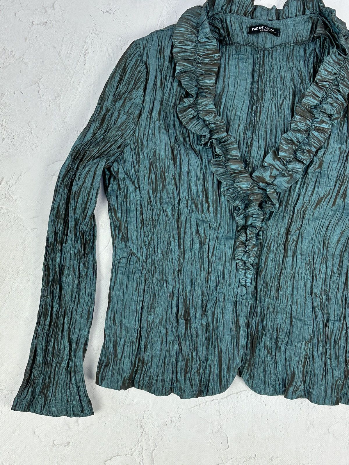 Japanese Brand × Vintage Vintage Pleated Issey Miyake Style Shirt Size M / US 6-8 / IT 42-44 - 2 Thumbnail