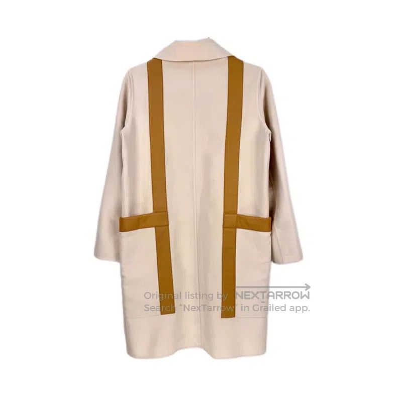 Hermes Hermes Beige Patchwork Design Cashmere Overcoat Size XS / US 0-2 / IT 36-38 - 2 Thumbnail