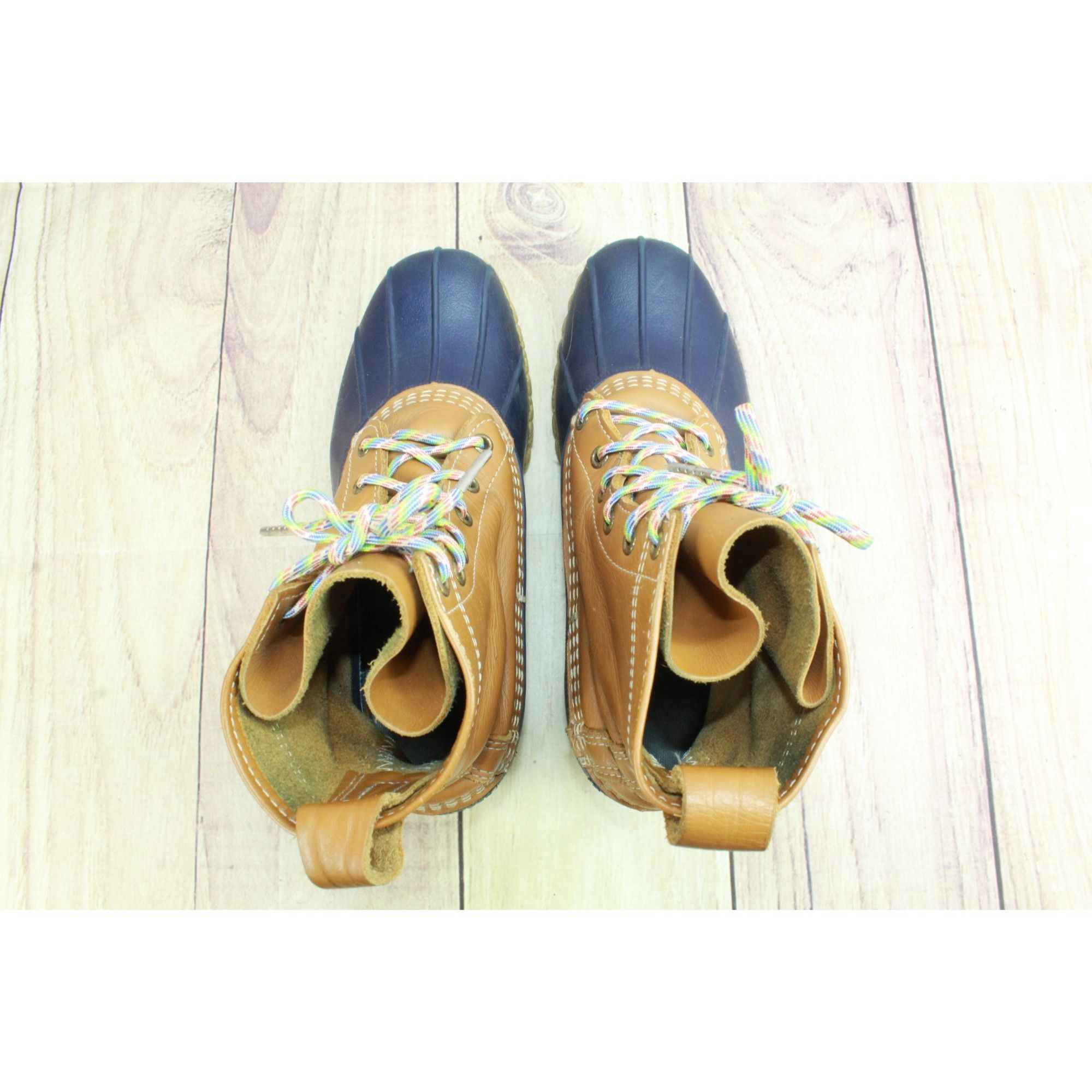L.L. Bean × Leather LL Bean Women's Leather Unlined Ankle Duck Boots Size 9 M Size US 9 / IT 39 - 7 Thumbnail