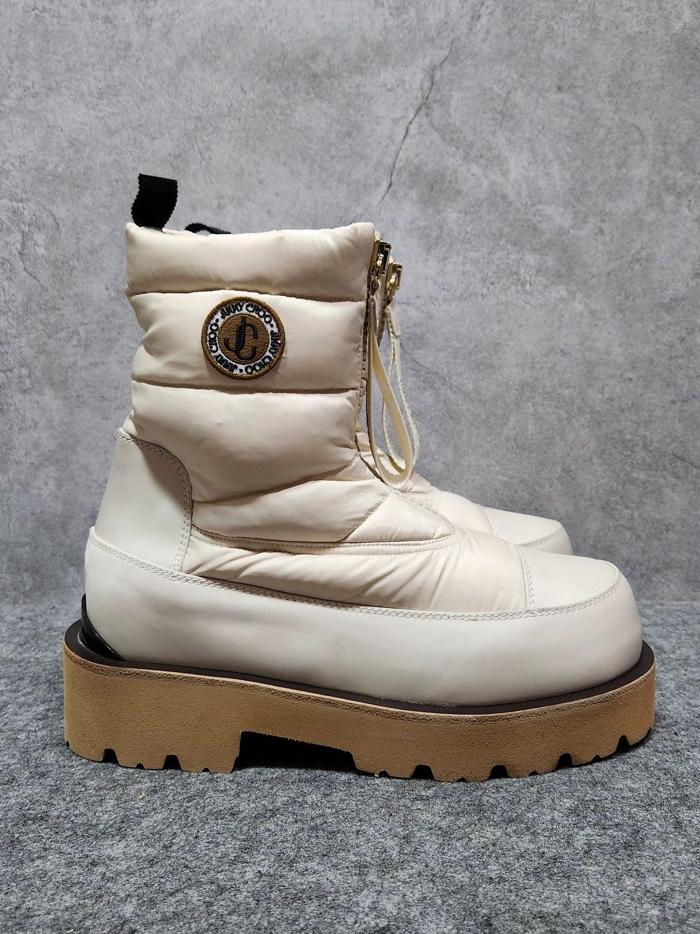 Jimmy Choo JIMMY CHOO Beige Thick-Soled Short Snow Boots Size US 8 / IT 38 - 7 Thumbnail