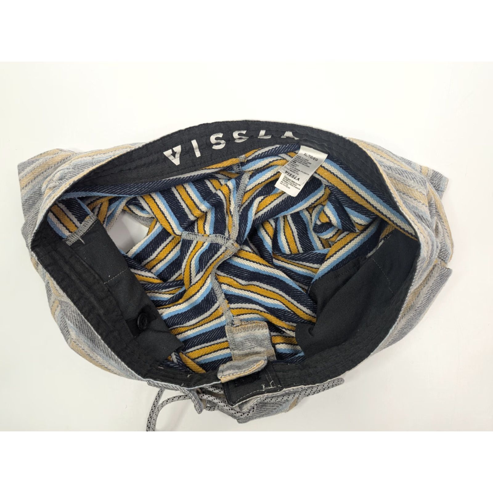 Vissla Vissla Shorts Mens XL Gray Surfer Fleece Sweat Short Striped Drawstring Casual Size US 36 / EU 52 - 6 Thumbnail
