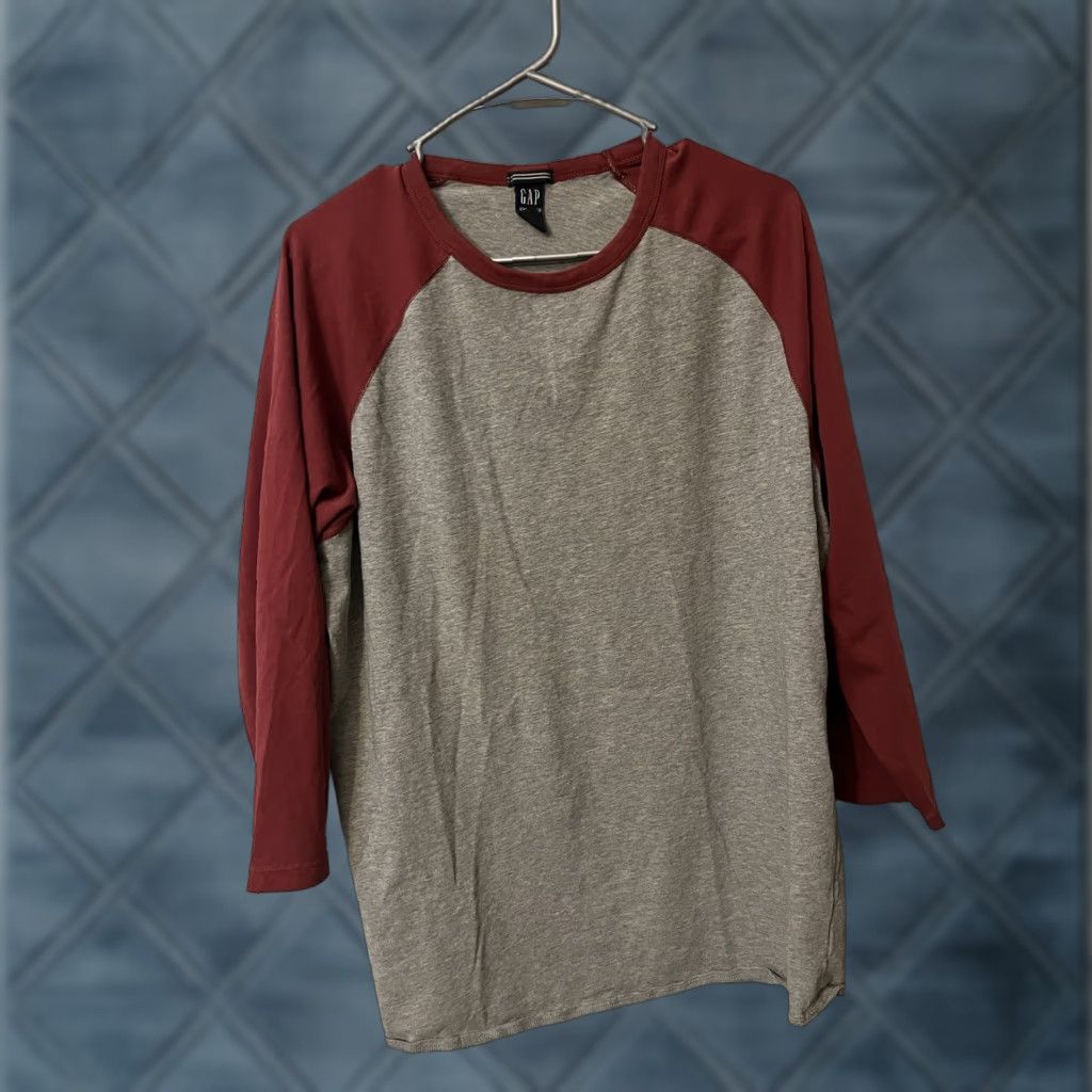 Gap VINTAGE Gap Men’s Short 3/4 Sleeve Raglan Tee Baseball Gray 2XL Size US 39 - 1 Thumbnail