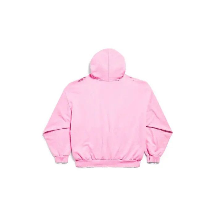 Balenciaga o1bcso1str0326 Nologo Hoodie Medium Fit in Pink Size XS / US 0-2 / IT 36-38 - 6 Thumbnail