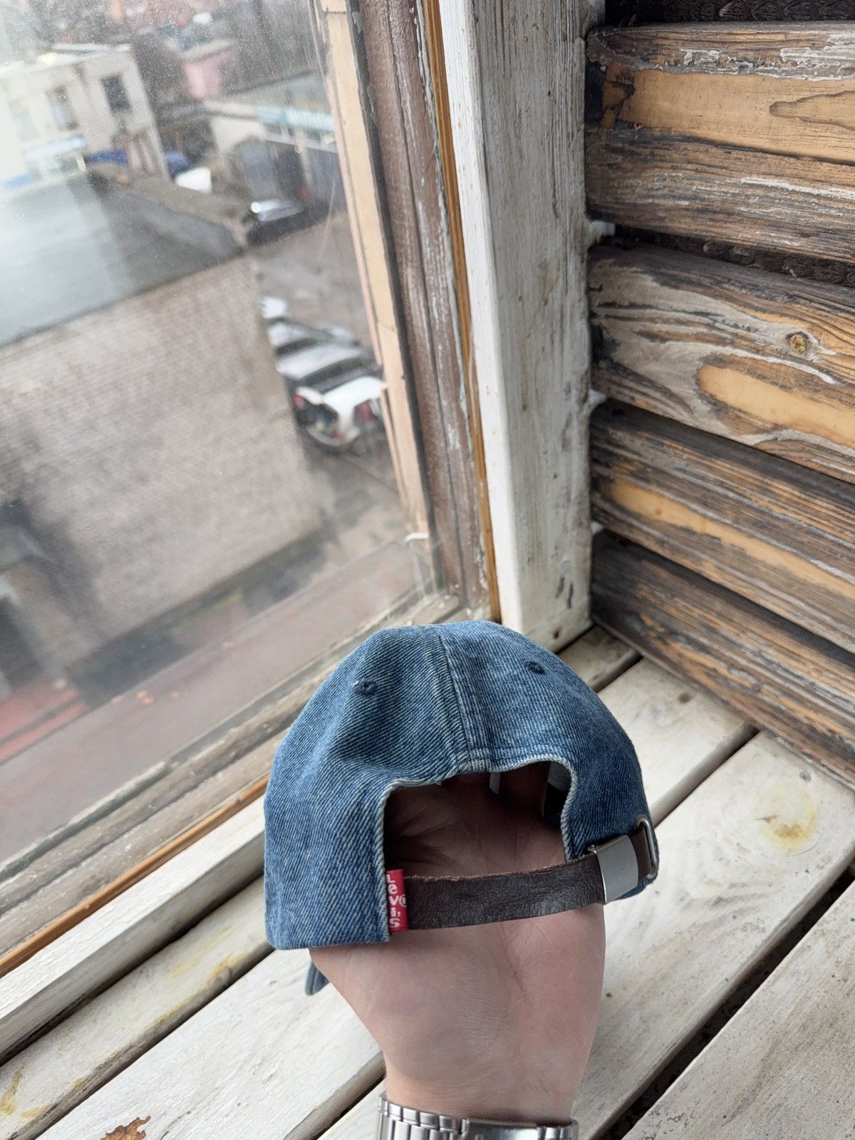 Levi's 90s Vintage Levi’s Denim Dad Cap Blue Retro Minimal Logo Size ONE SIZE - 5 Thumbnail