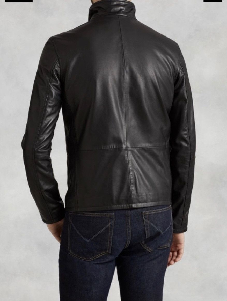 John Varvatos Slim Fit Leather Jacket. Medium. Size US M / EU 48-50 / 2 - 2 Thumbnail