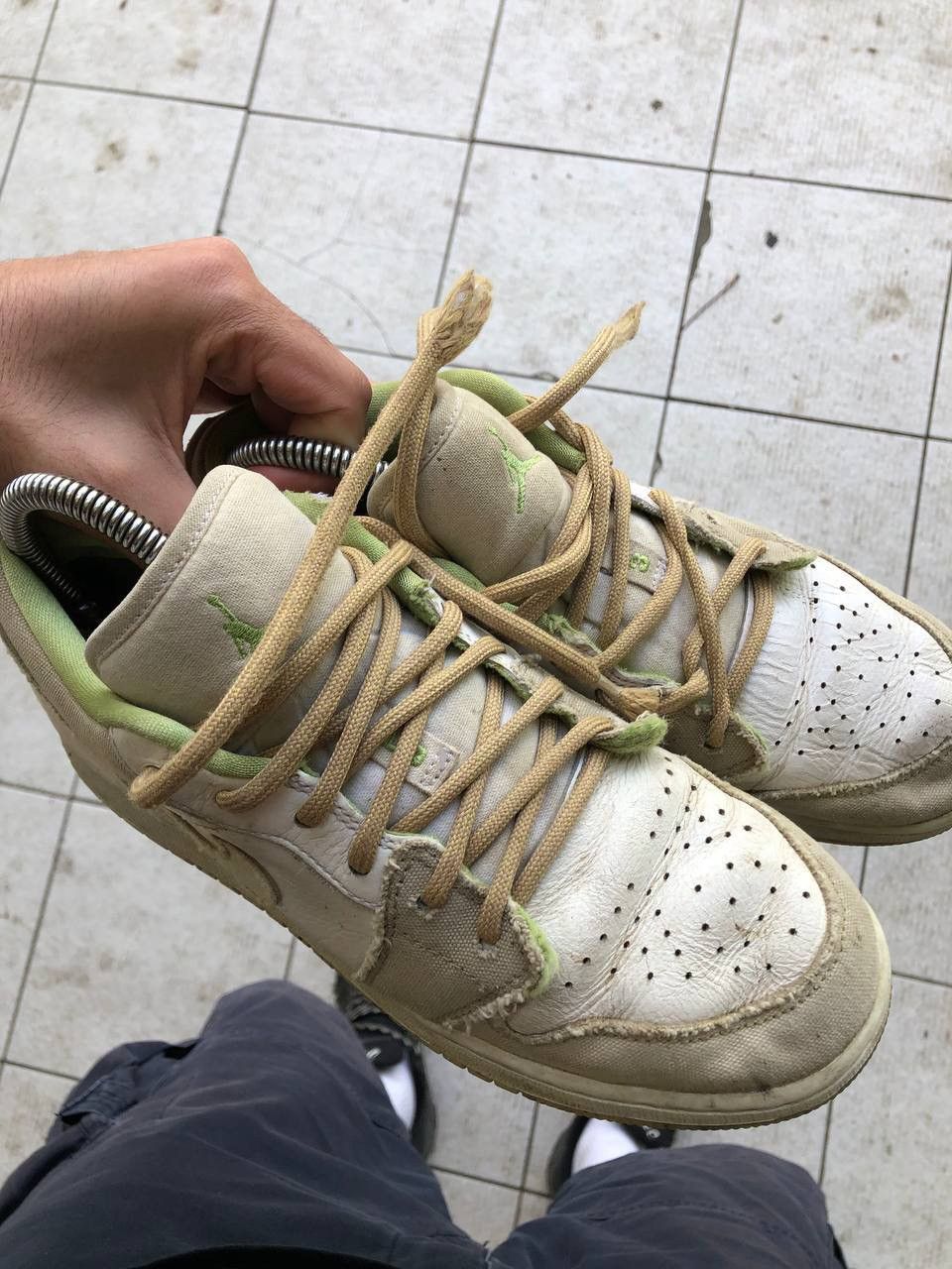 Nike × Vintage VERY RARE NIKE AIR JORDAN DUNK SNEAKERS JAPAN STYLE DRILL Size US 8.5 / IT 38.5 - 3 Thumbnail