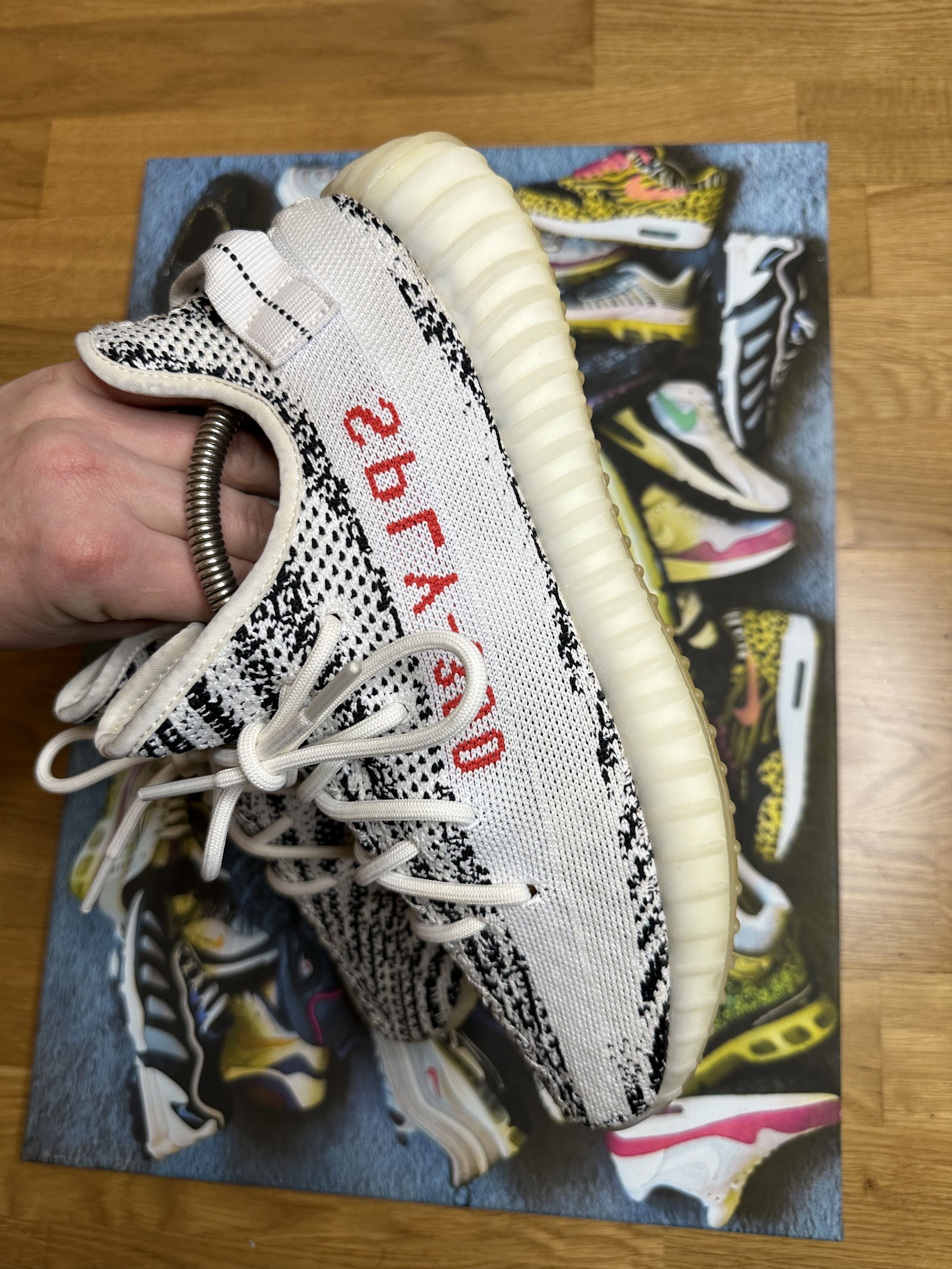 Adidas × Kanye West Adidas Yeezy Boost 350 V2 White/Black CP9654 US10 44 Size US 10 / EU 43 - 3 Thumbnail