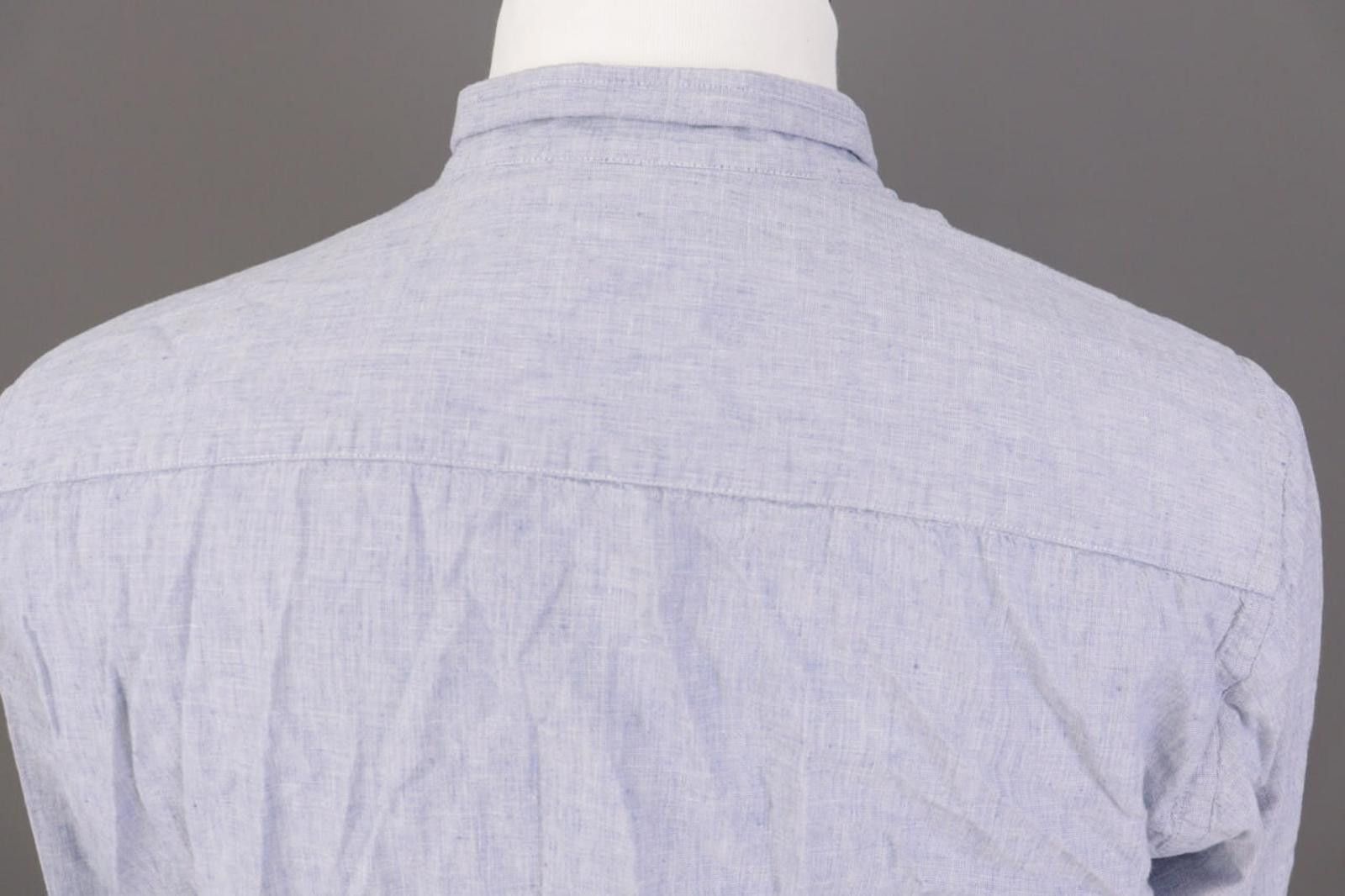 Oliver Spencer Oliver Spencer Blue Linen Button Down Shirt Size 16 Size US M / EU 48-50 / 2 - 12 Thumbnail
