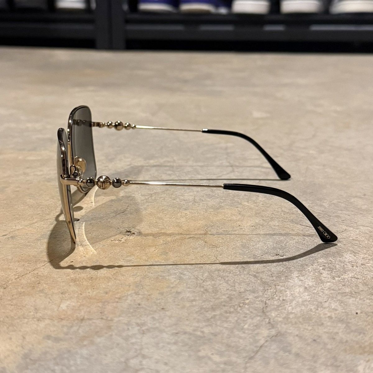Jimmy Choo Jimmy Choo Hester Gradient Lens Square Frame Sunglasses Gold Size ONE SIZE - 4 Thumbnail