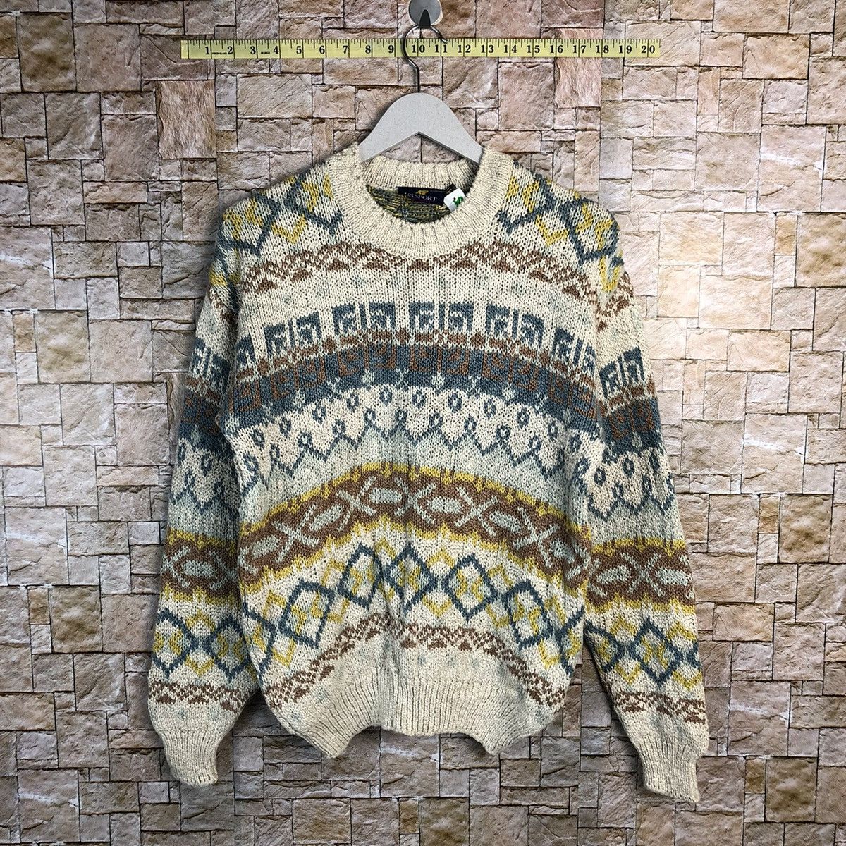 Homespun Knitwear Us Sport Cream vintage art sweatshirt Knitwear #A265 Size US S / EU 44-46 / 1 - 1 Thumbnail