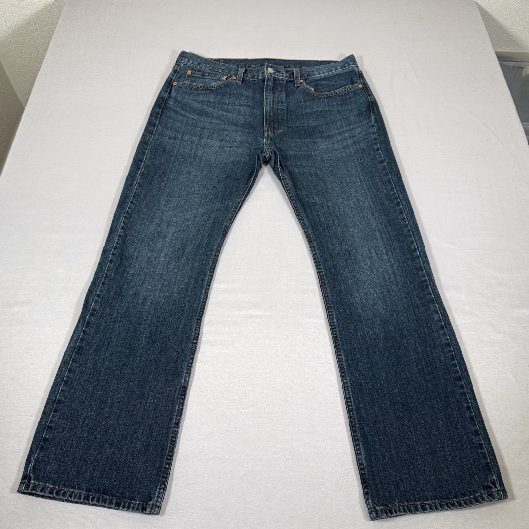 Levi's Levis 527 Jeans Mens 36x32 Blue Bootcut Denim 5-Pocket Regular Fit Cowboy Western Cargo Work Cotton Size US 36 / EU 52 - 2 Thumbnail