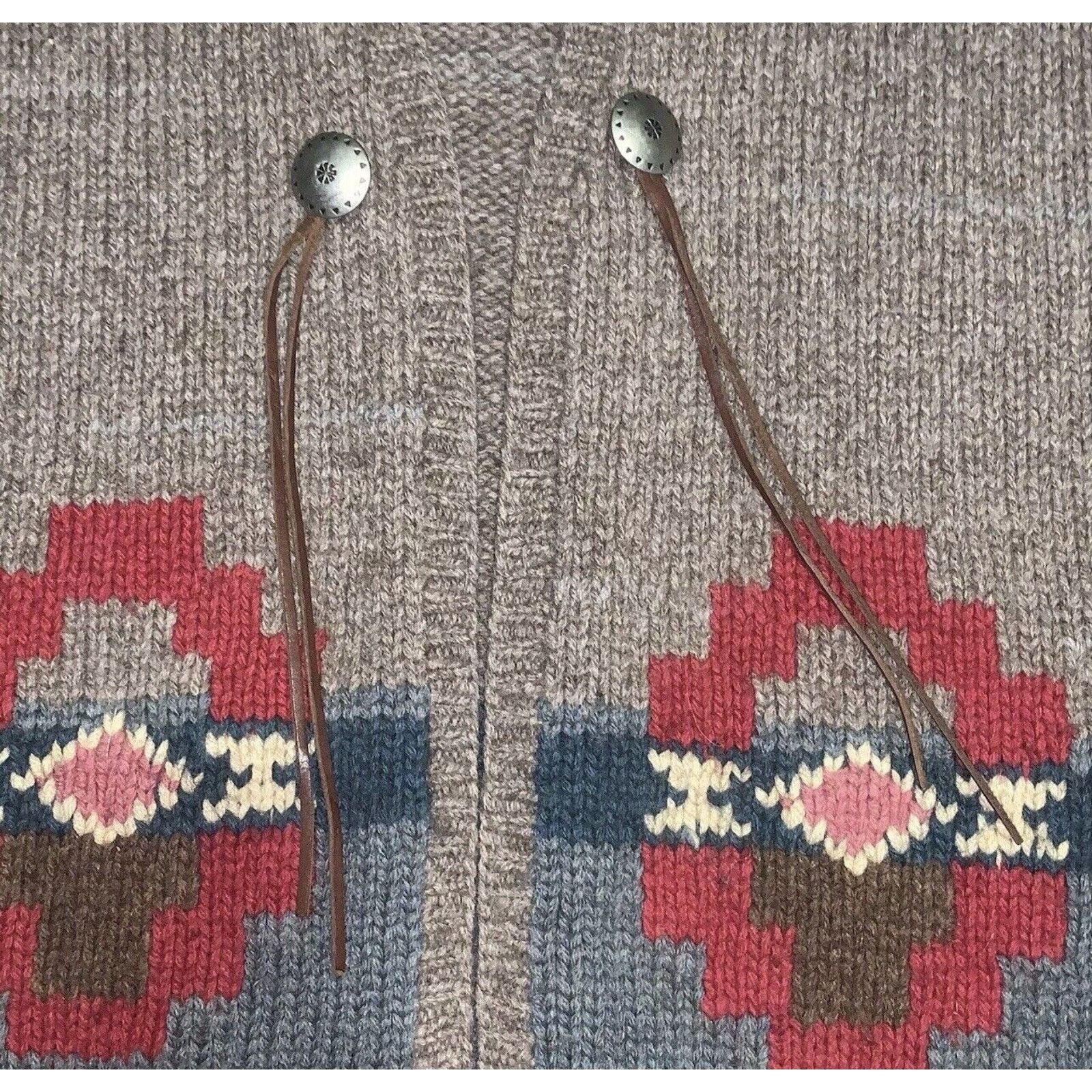 Lauren Ralph Lauren Ralph Lauren Vest Southwest Navajo Concho Wool Alpaca Large Size L / US 10 / IT 46 - 3 Thumbnail