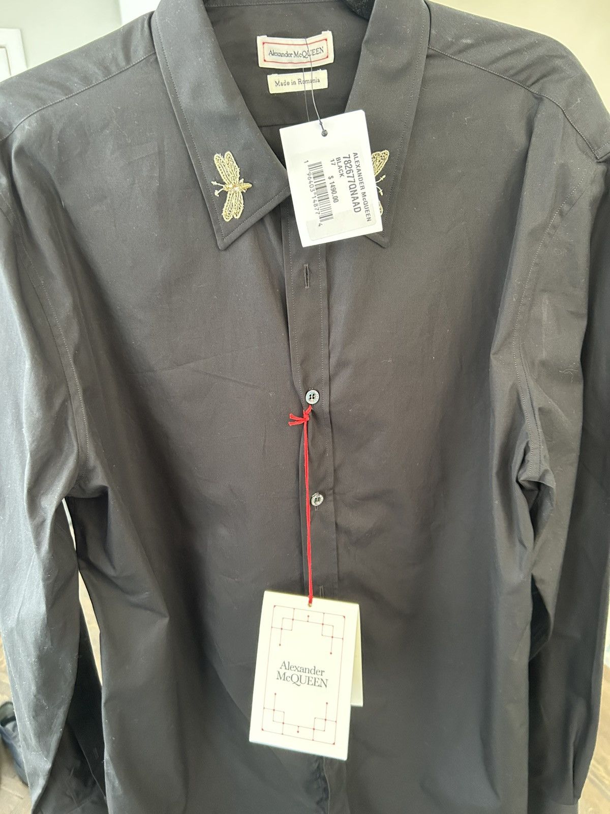 Alexander McQueen Alexander McQueen Button Down shirt with Gold embroidery Size US L / EU 52-54 / 3 - 2 Thumbnail