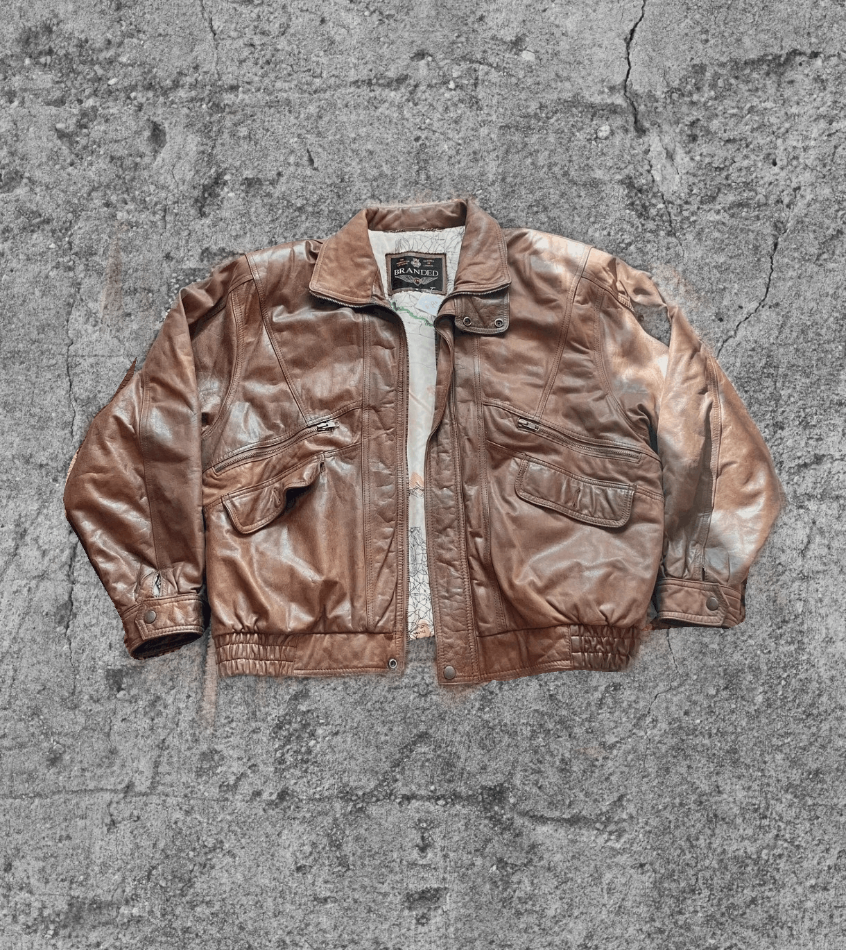 Vintage brown vintage korean leather bomber jacket Size US L / EU 52-54 / 3 - 3 Thumbnail
