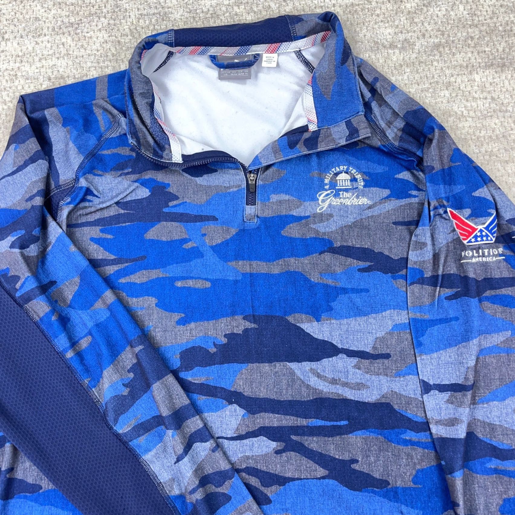 Puma Puma Sweater Men Large Blue Camo Voltron Pullover Quarter Zip Greenbrier Classic Size US L / EU 52-54 / 3 - 2 Thumbnail