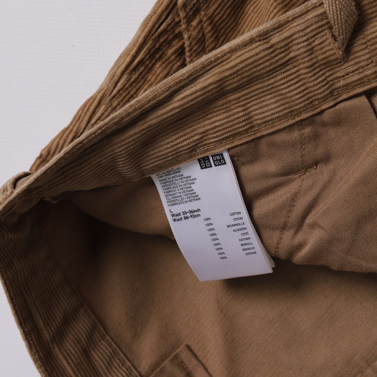 Uniqlo Uniqlo Corduroy Velvet Work Pants Trousers Carpenter Beige Size US 33 - 8 Thumbnail