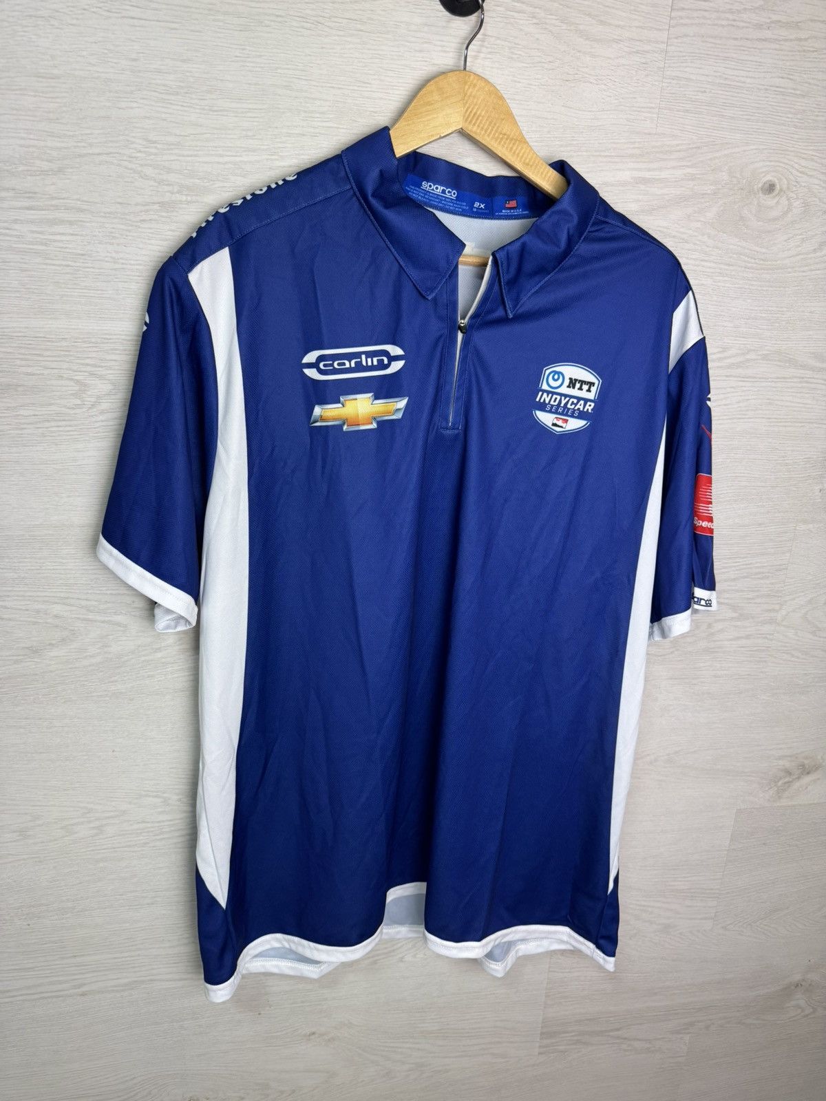 Vintage Indy Team Carlin Chevrolet Blue Polo Jersey Size US XXL / EU 58 / 5 - 3 Thumbnail