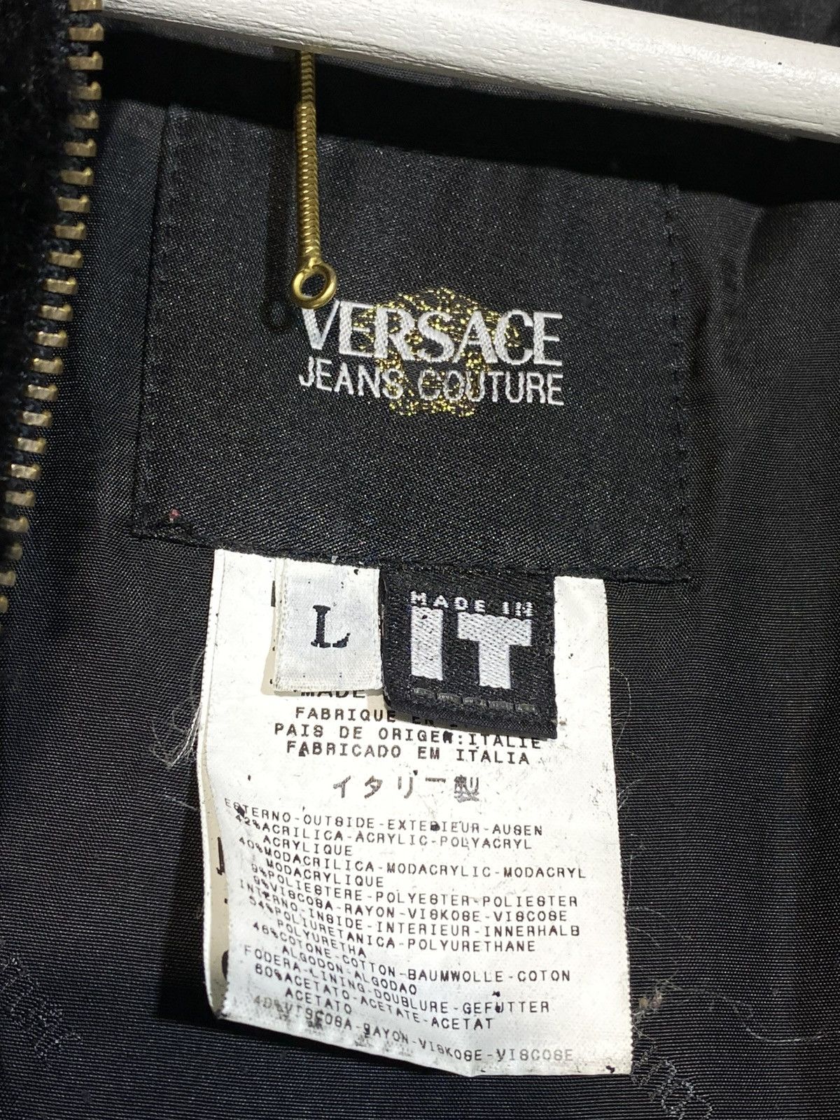 Versace Vintage Versace Jeans Couture Rare Y2K Fur Collar Jacket Size L / US 10 / IT 46 - 22 Thumbnail