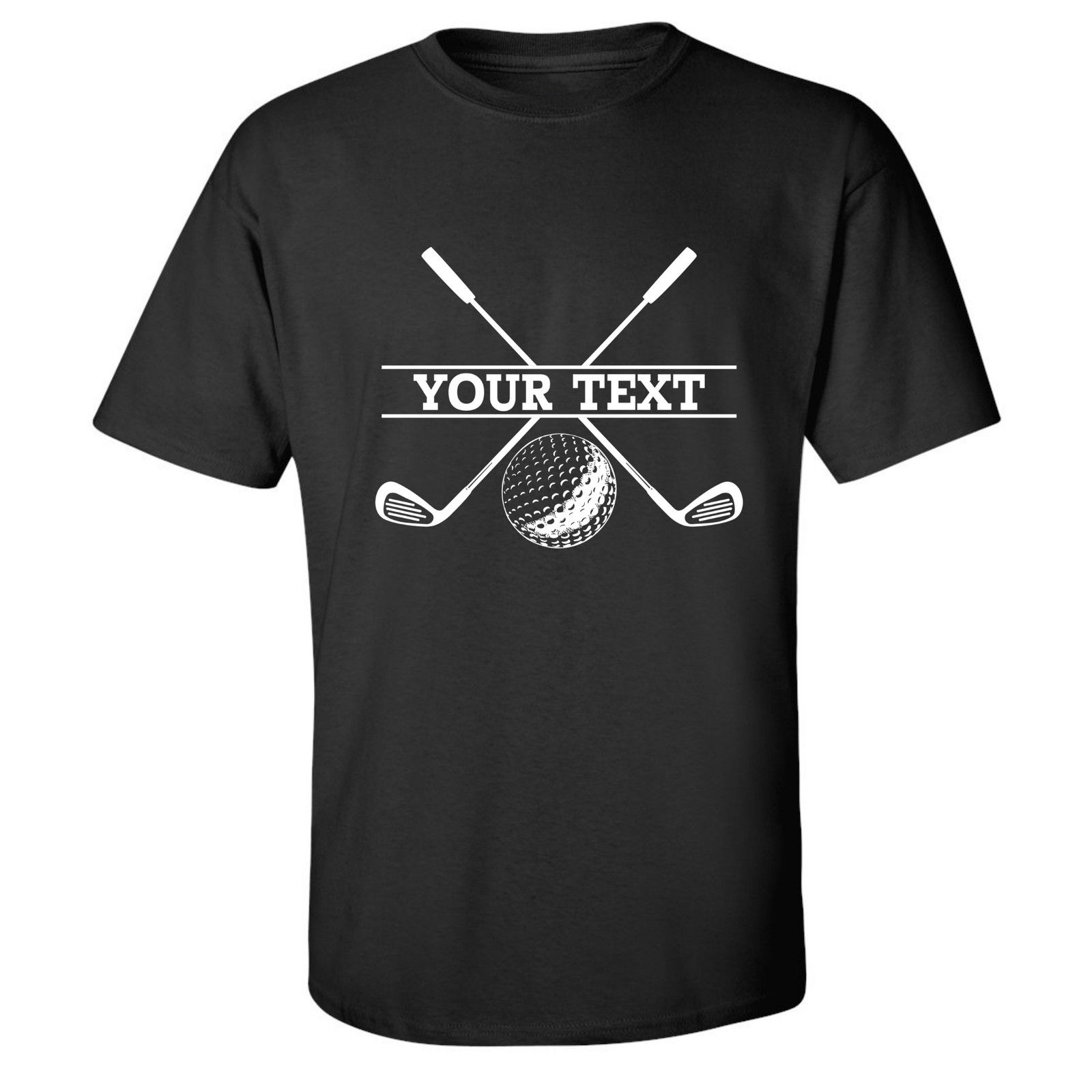 Gildan Personalized Golf Ball Crossed Clubs YOUR NAME T-Shirt Size US L / EU 52-54 / 3 - 19 Thumbnail