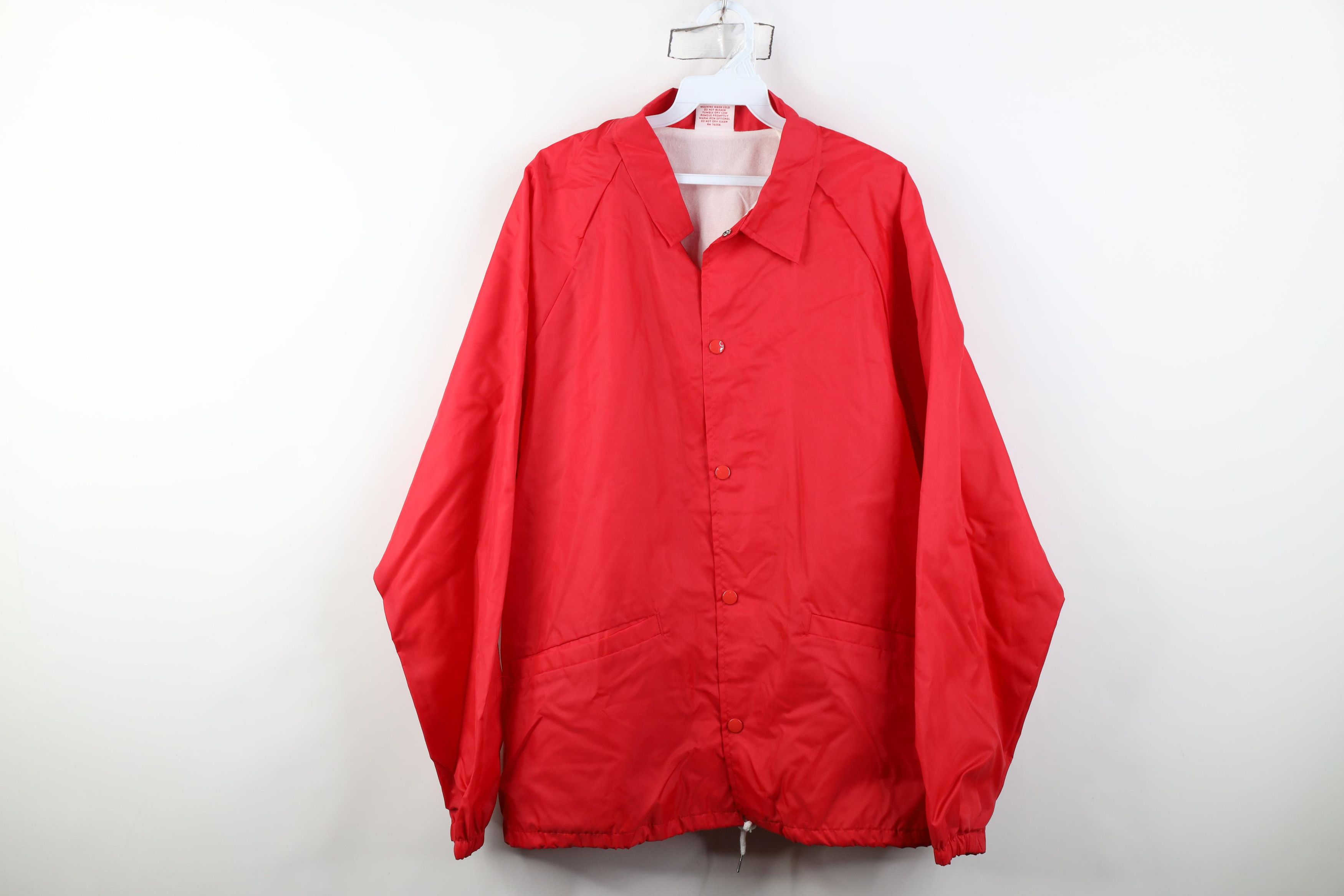 Vintage Vintage 70s Streetwear Coaches Windbreaker Jacket USA Red Size US XL / EU 56 / 4 - 1 Thumbnail