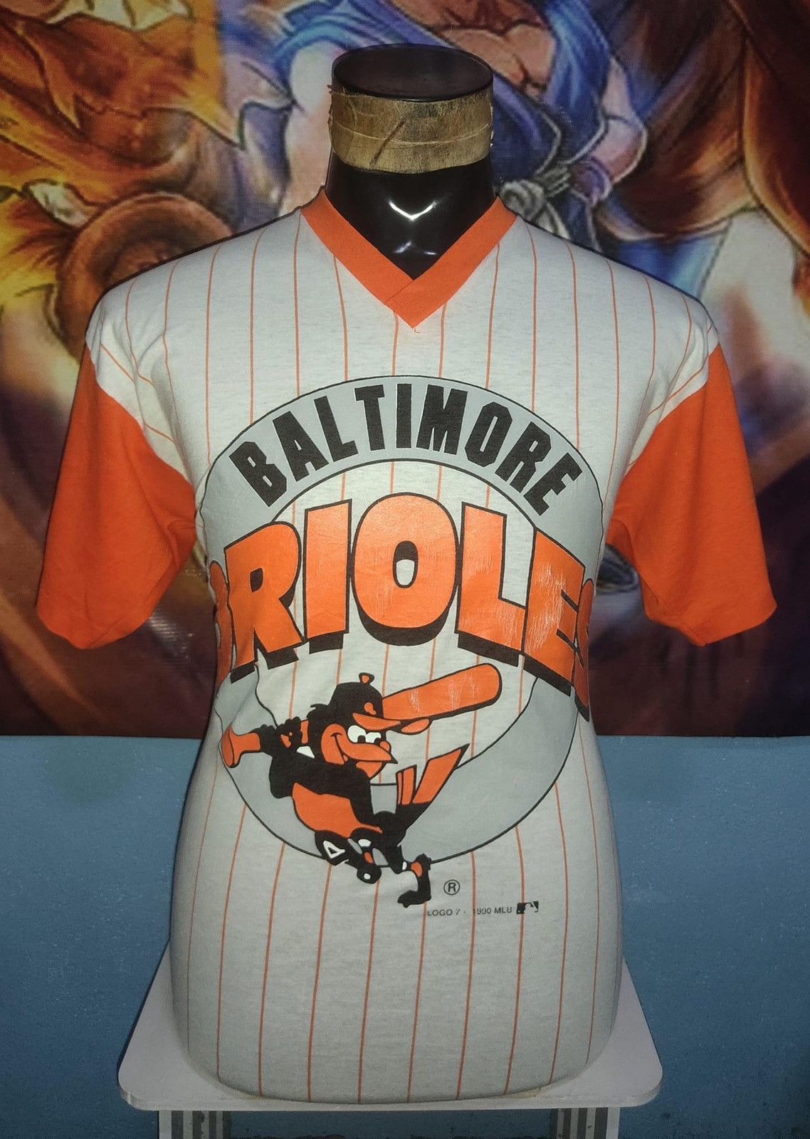 Logo 7 × MLB × Vintage Vintage 90s Tshirt Baltimore Orioles MLB Raglan USA Size US L / EU 52-54 / 3 - 1 Thumbnail