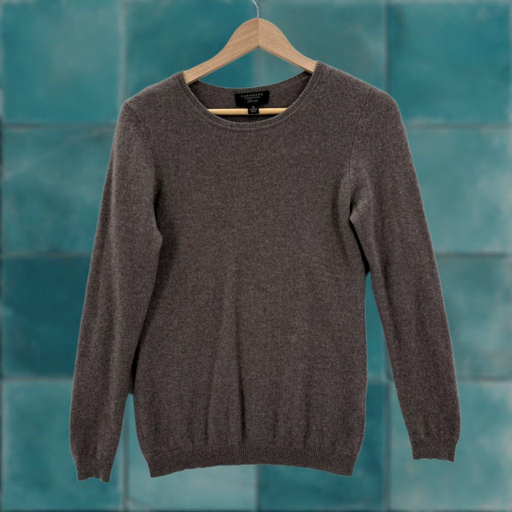 Charter Club Charter Club Sweater Womens Small Brown 100% Cashmere Crew Neck Lightweight Pullover Knit Casual Mens Womens Girls Boys Size S / US 4 / IT 40 - 1 Thumbnail