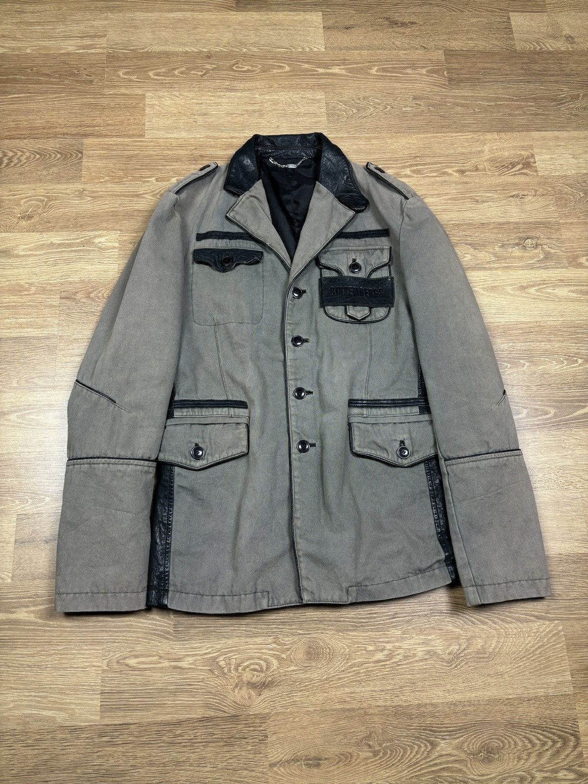 Dirk Bikkembergs 2000s Bikkembergs Utility Field Jacket with Leather Details Size US M / EU 48-50 / 2 - 3 Thumbnail
