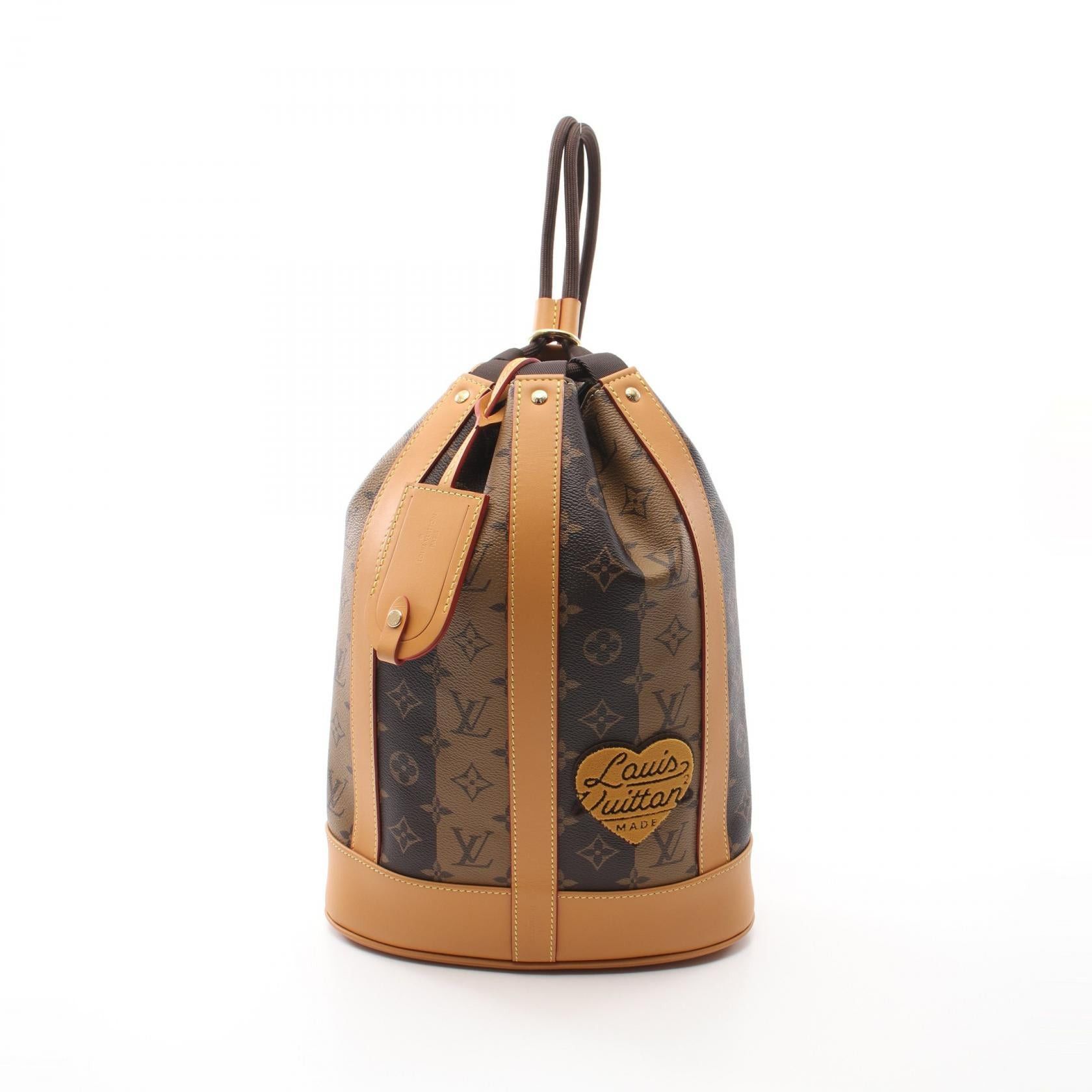 Louis Vuitton Louis Vuitton Louis Vuitton * Nigo Randonne Messenger Monogram Stripe Shoulder Bag Leather Brown Size ONE SIZE - 1 Thumbnail