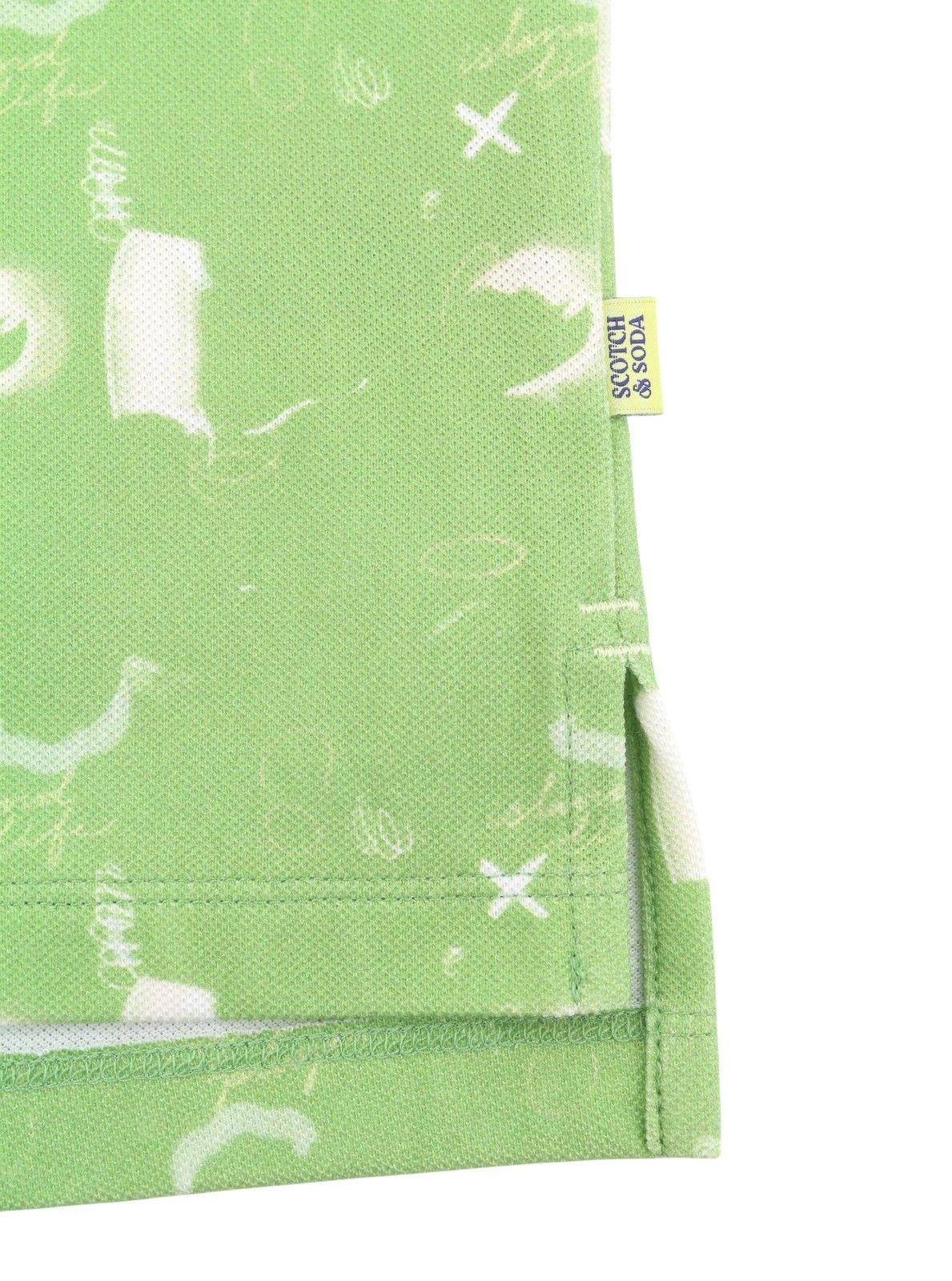 Scotch & Soda M Abstract Green Aop Cotton Short Sleeved Polos 91047 Size US M / EU 48-50 / 2 - 6 Thumbnail