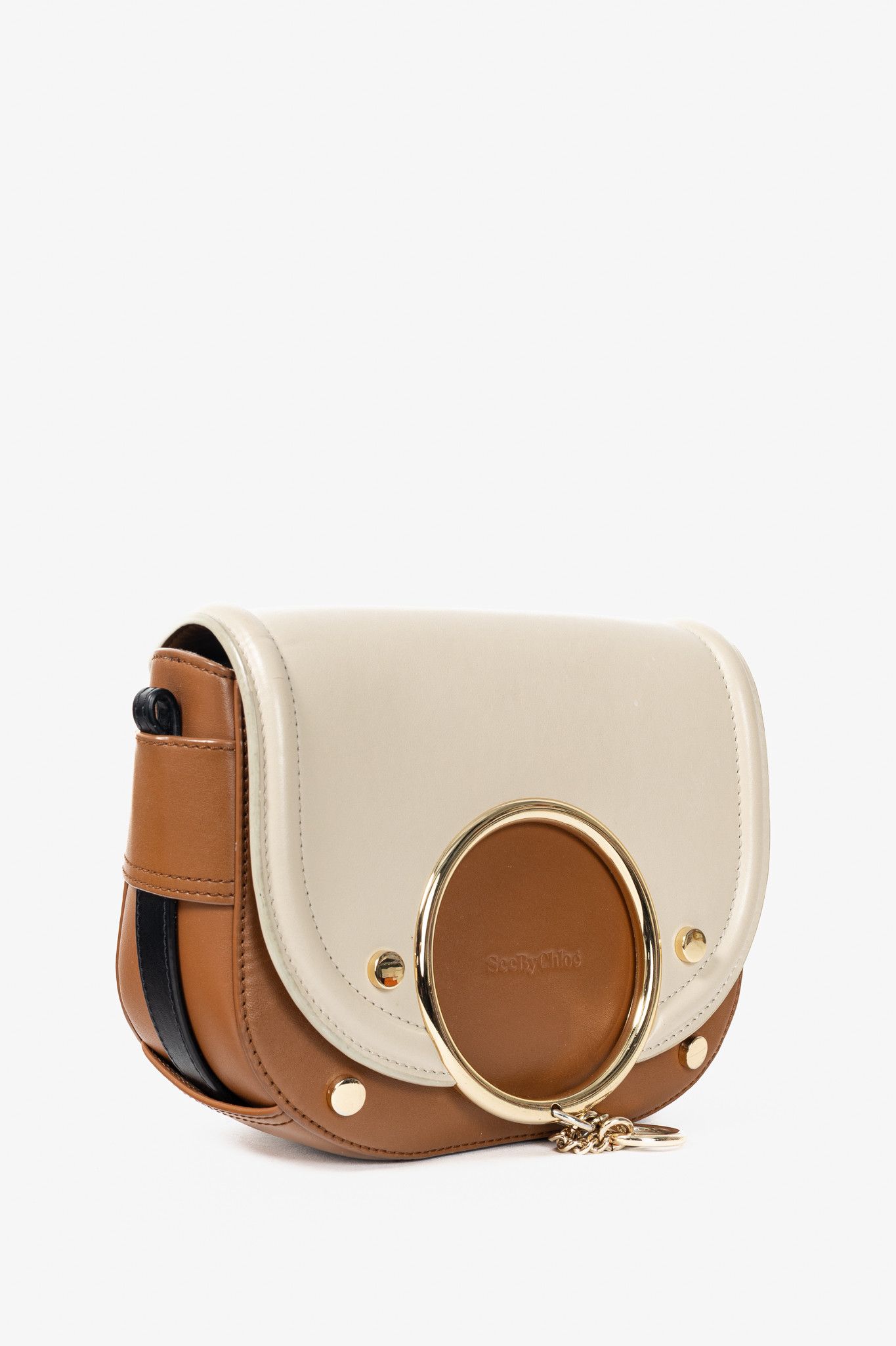 See by Chloe See by Chloe Mara Cement Beige Cutout-Flap Shoulder Bag Size ONE SIZE - 2 Thumbnail