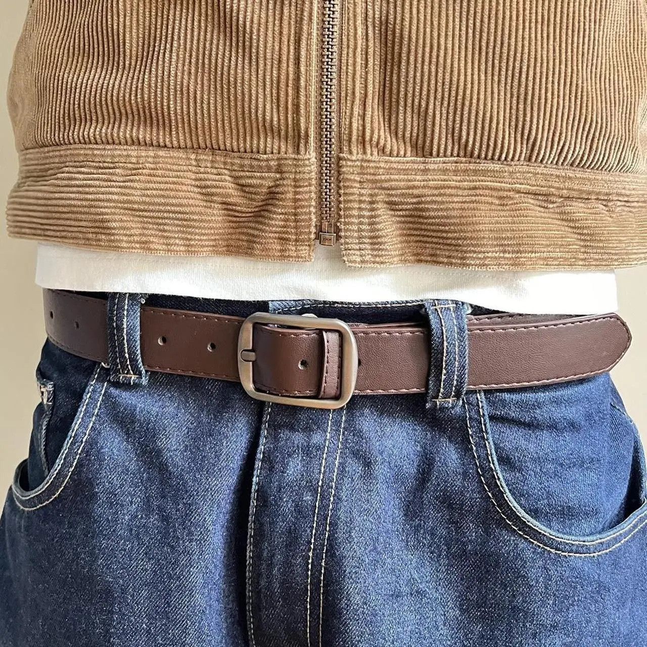 Jewelry vintage brown american western simple design belt Size ONE SIZE - 5 Thumbnail