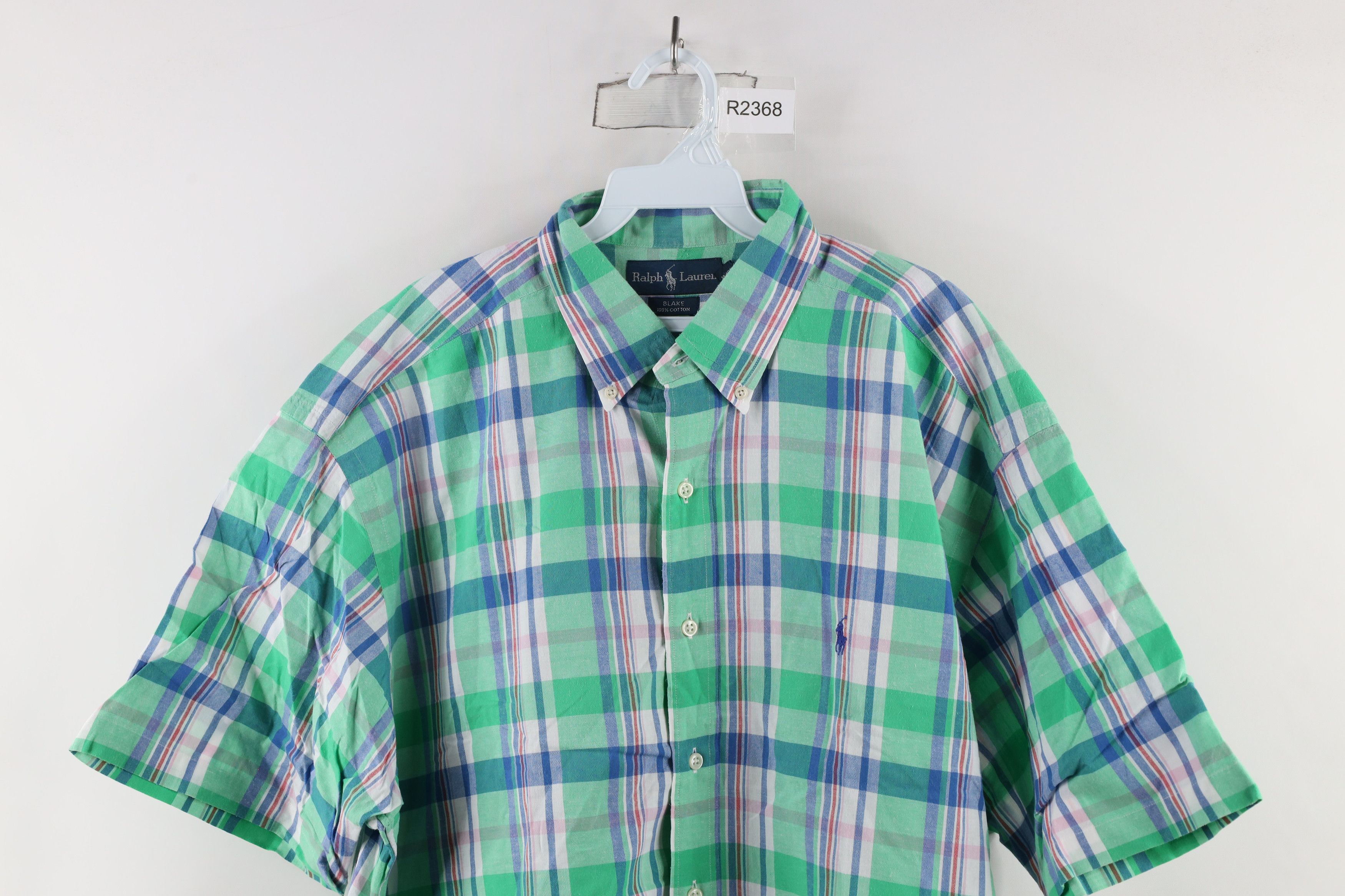 Ralph Lauren × Vintage Vintage 90s Ralph Lauren Short Sleeve Button Down Shirt Size US XL / EU 56 / 4 - 2 Thumbnail