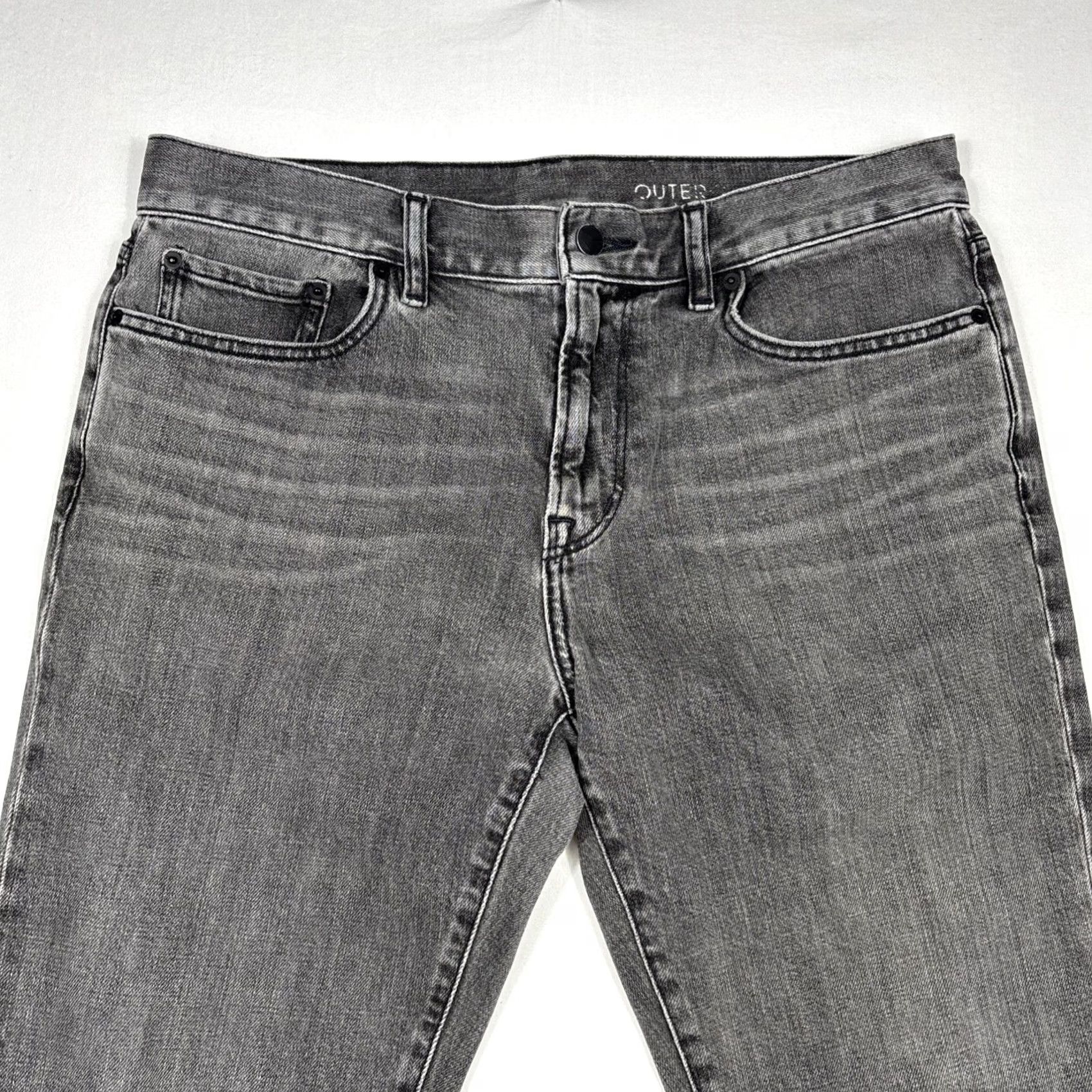 Outerknown Outerknown SEA Jeans Men's 32x20 Gray Stretch Straight Fit Cotton Denim 5-Pocket Regular Waist 30 Inseam Mid Rise Size US 32 / EU 48 - 7 Thumbnail